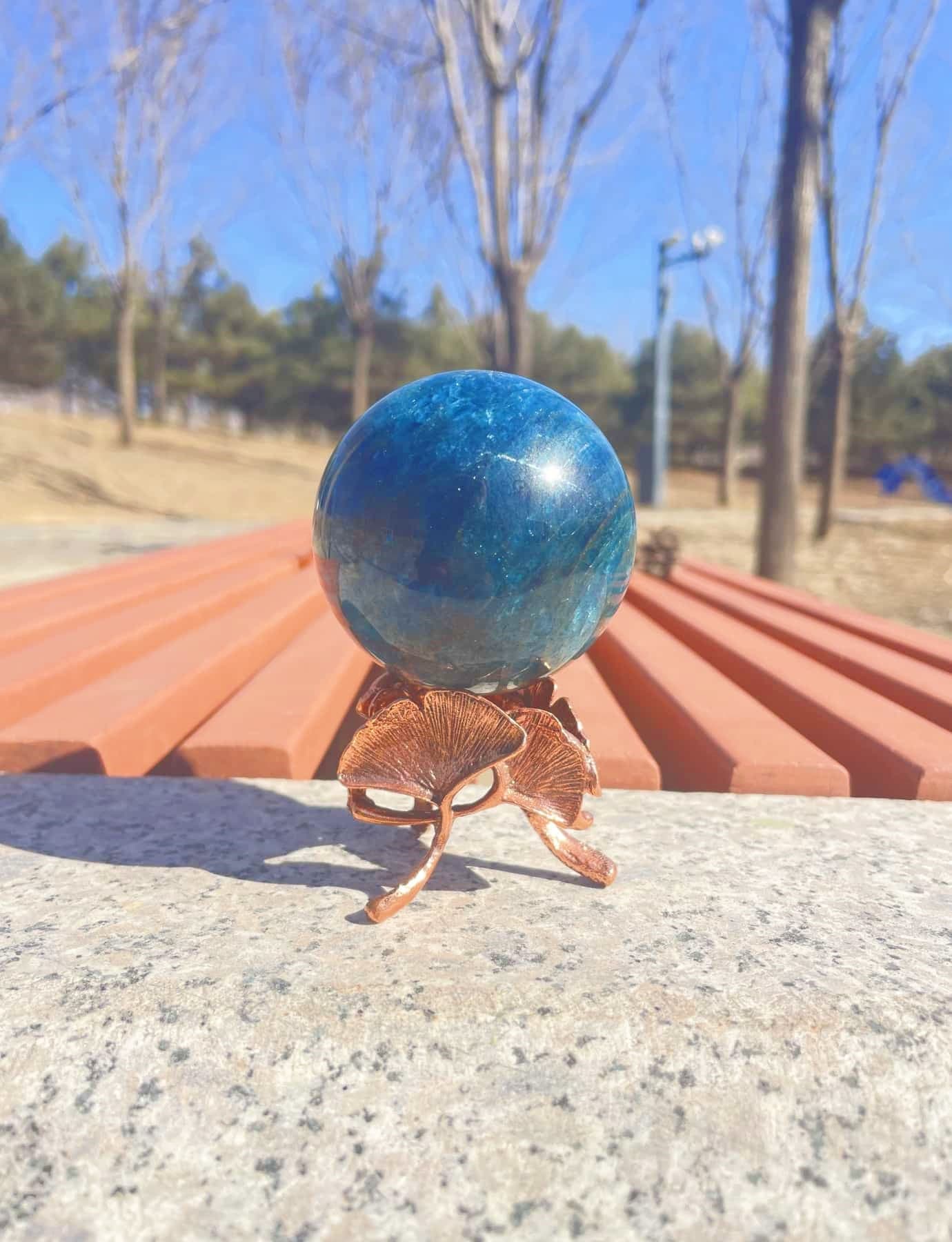 Blue Apatite Ball
