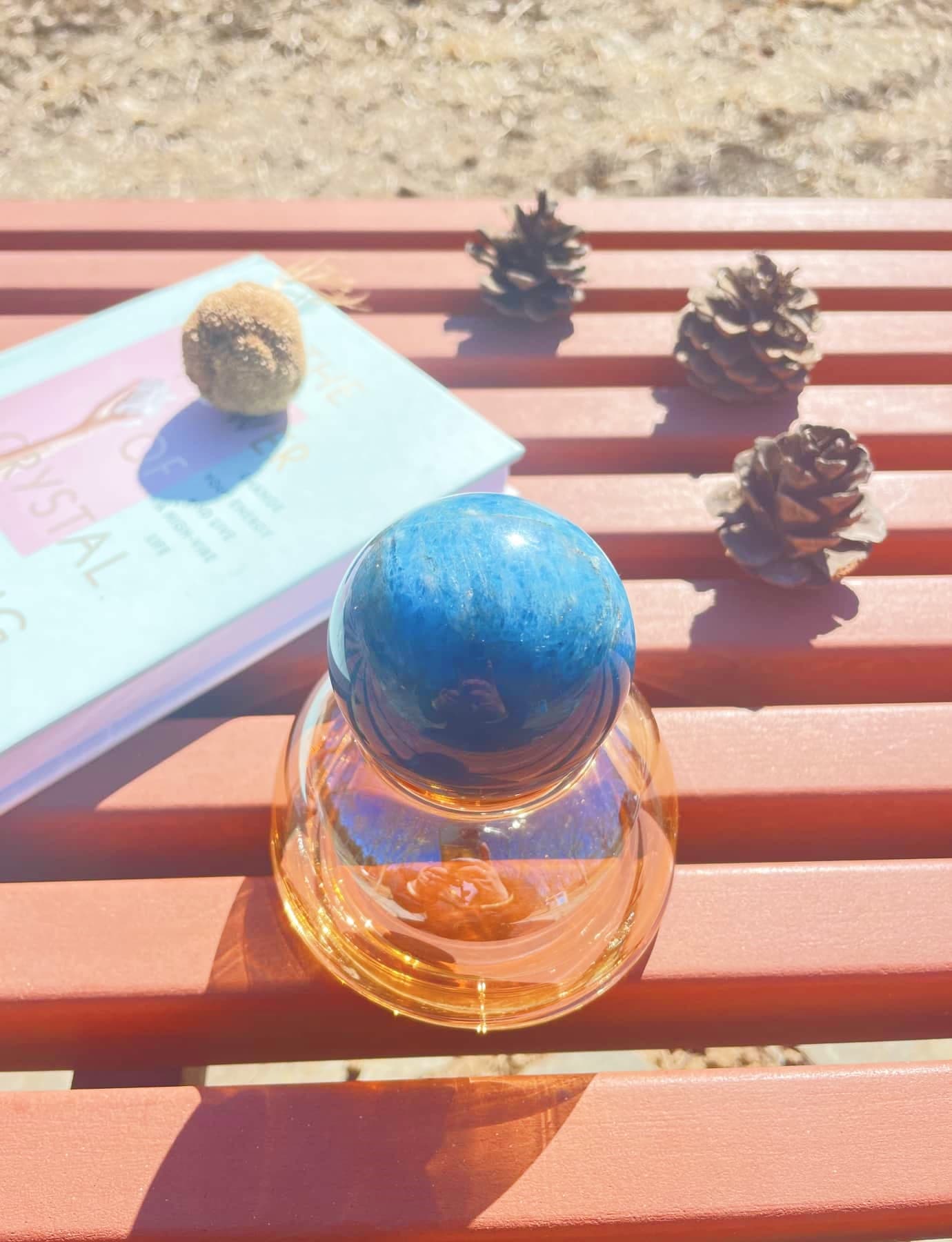 Blue Apatite Stone ball