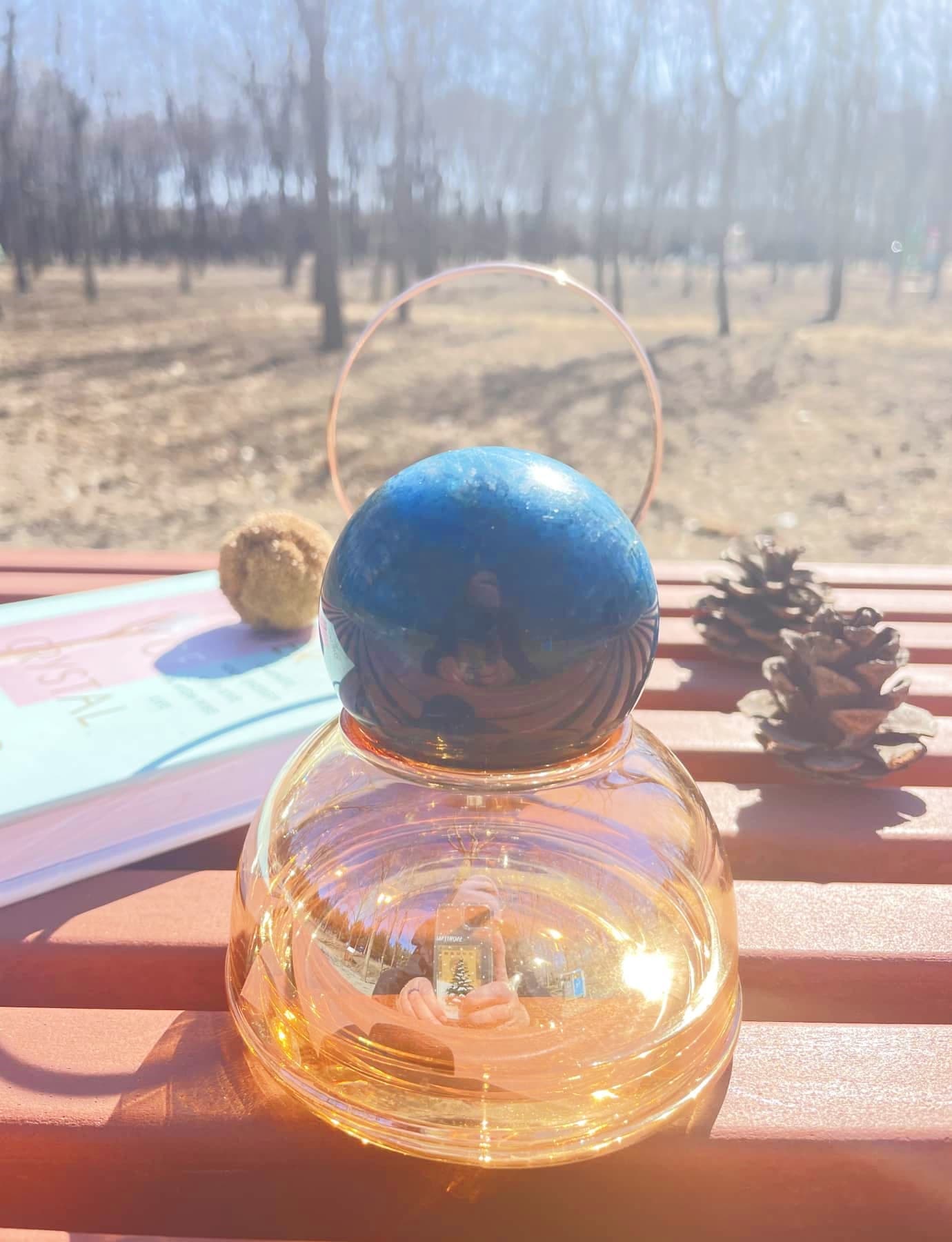 Blue Apatite rock ball