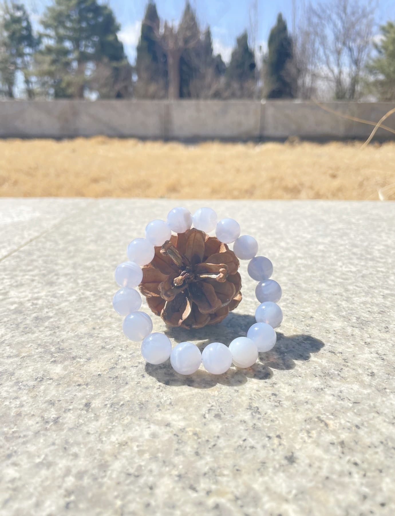 Blue Lace Agate stone Bracelet