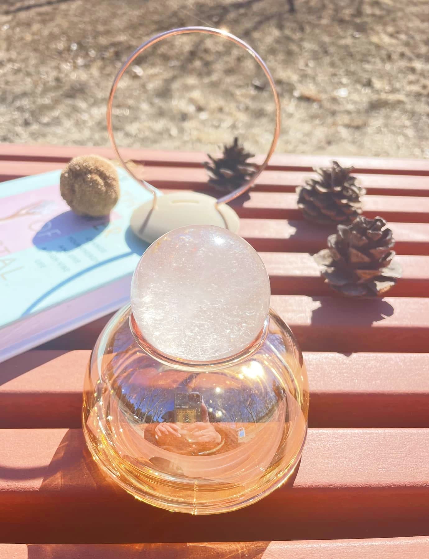 Clear Quartz ball real
