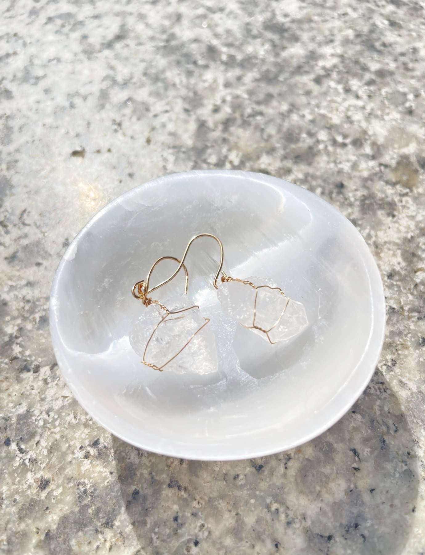 Clear Quartz crystal Earrings