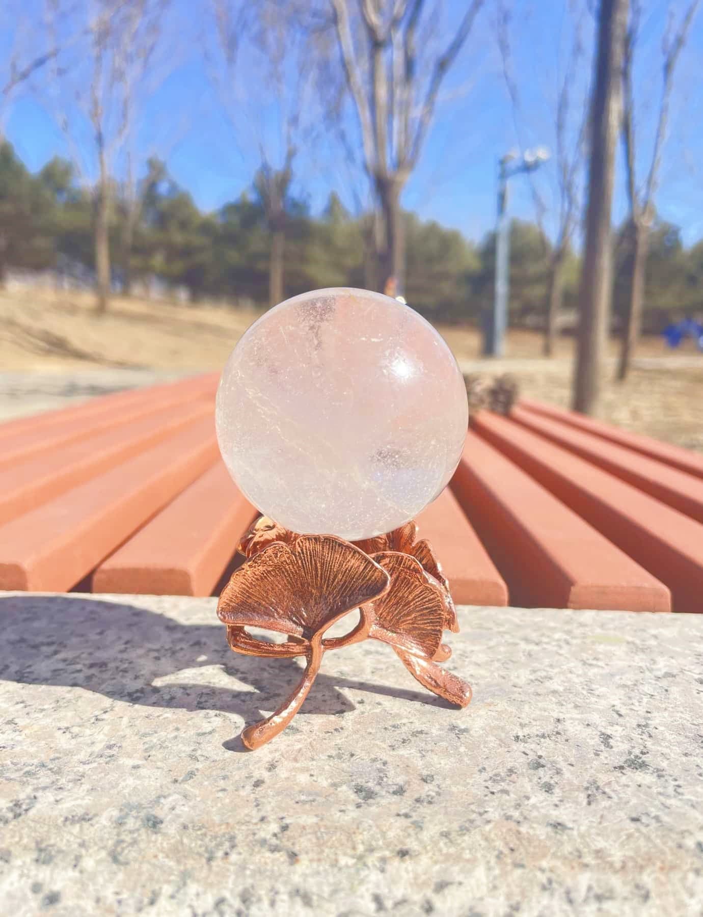 Clear Quartz gemstone Ball