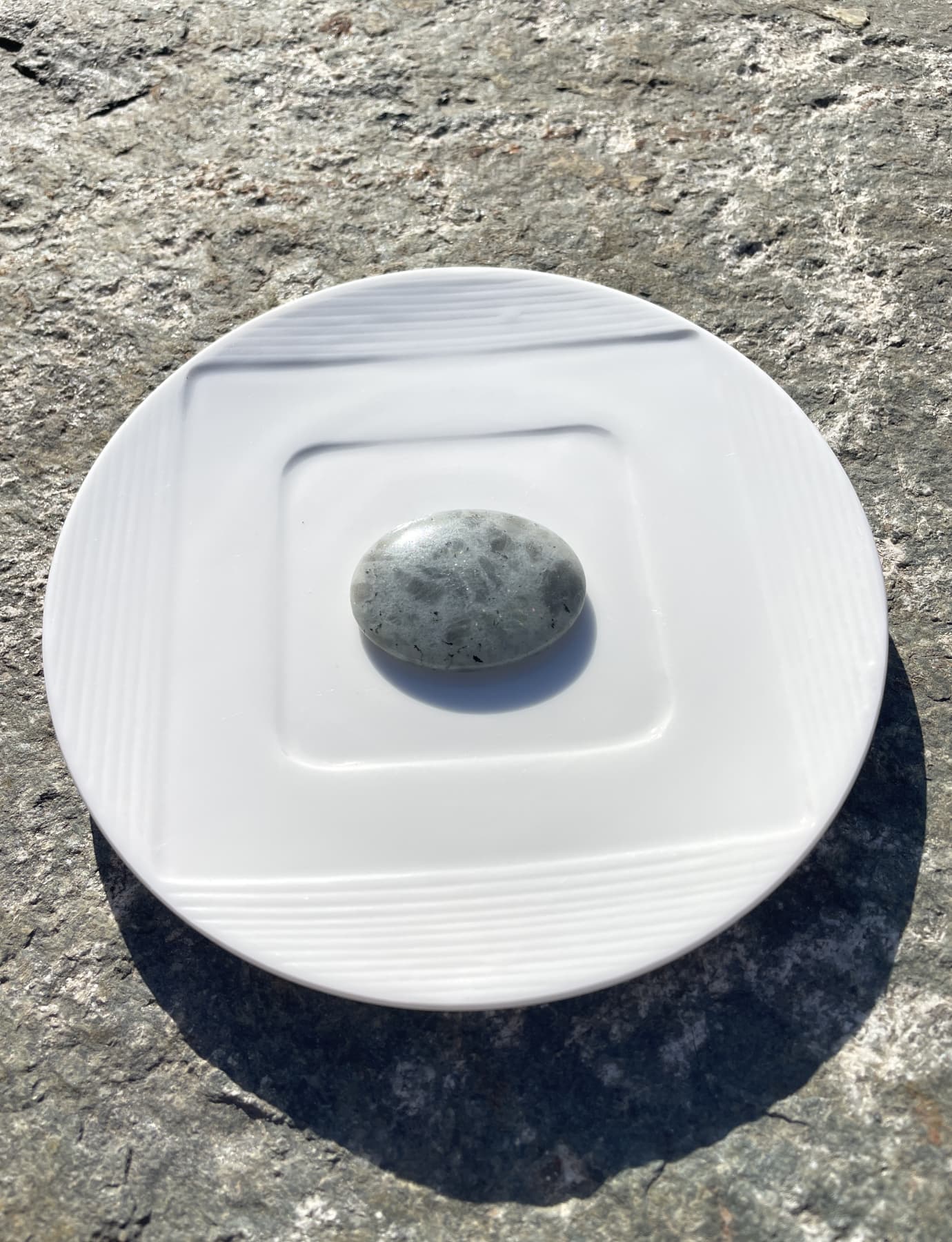 Gray Labradorite Worry Stone