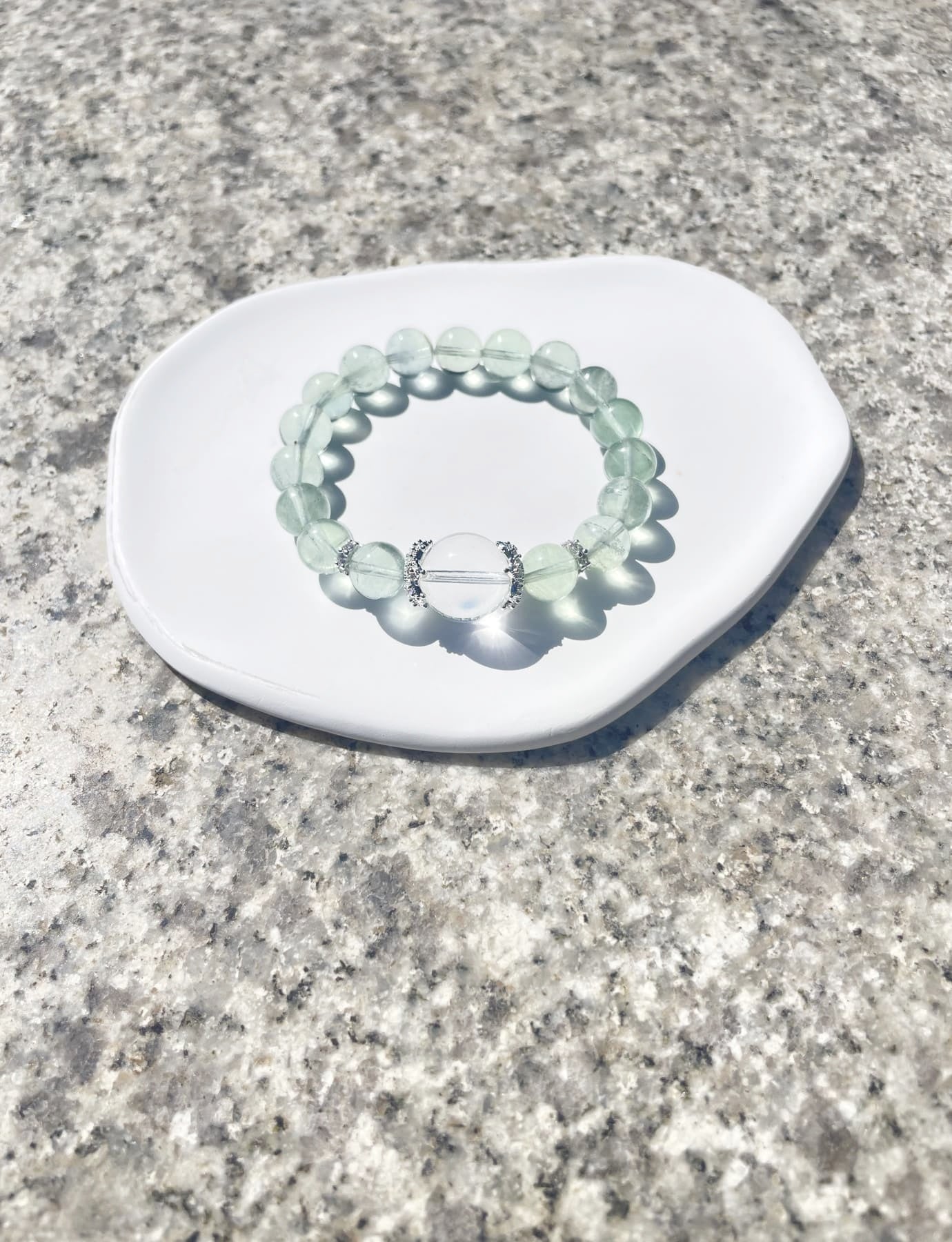 Green Fluorite crystal Bracelet