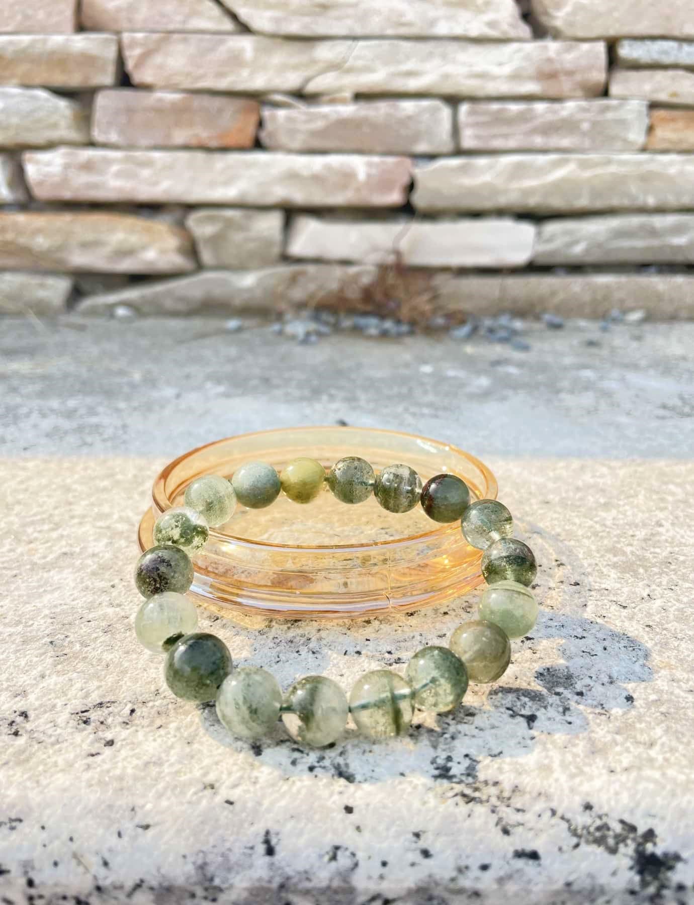 Green Phantom Quartz stone bracelet