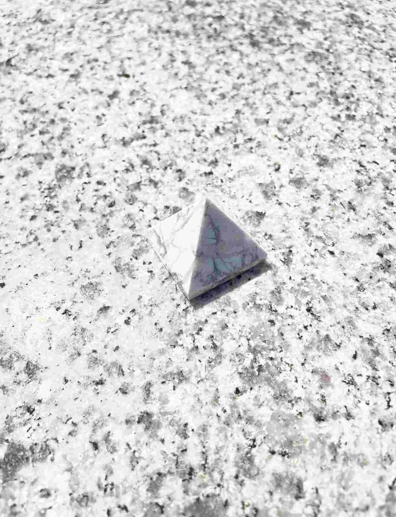 Howlite crystal Energy Pyramid