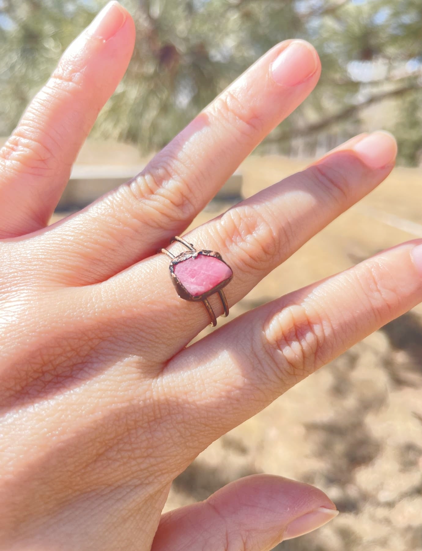 Rhodochrosite Ring