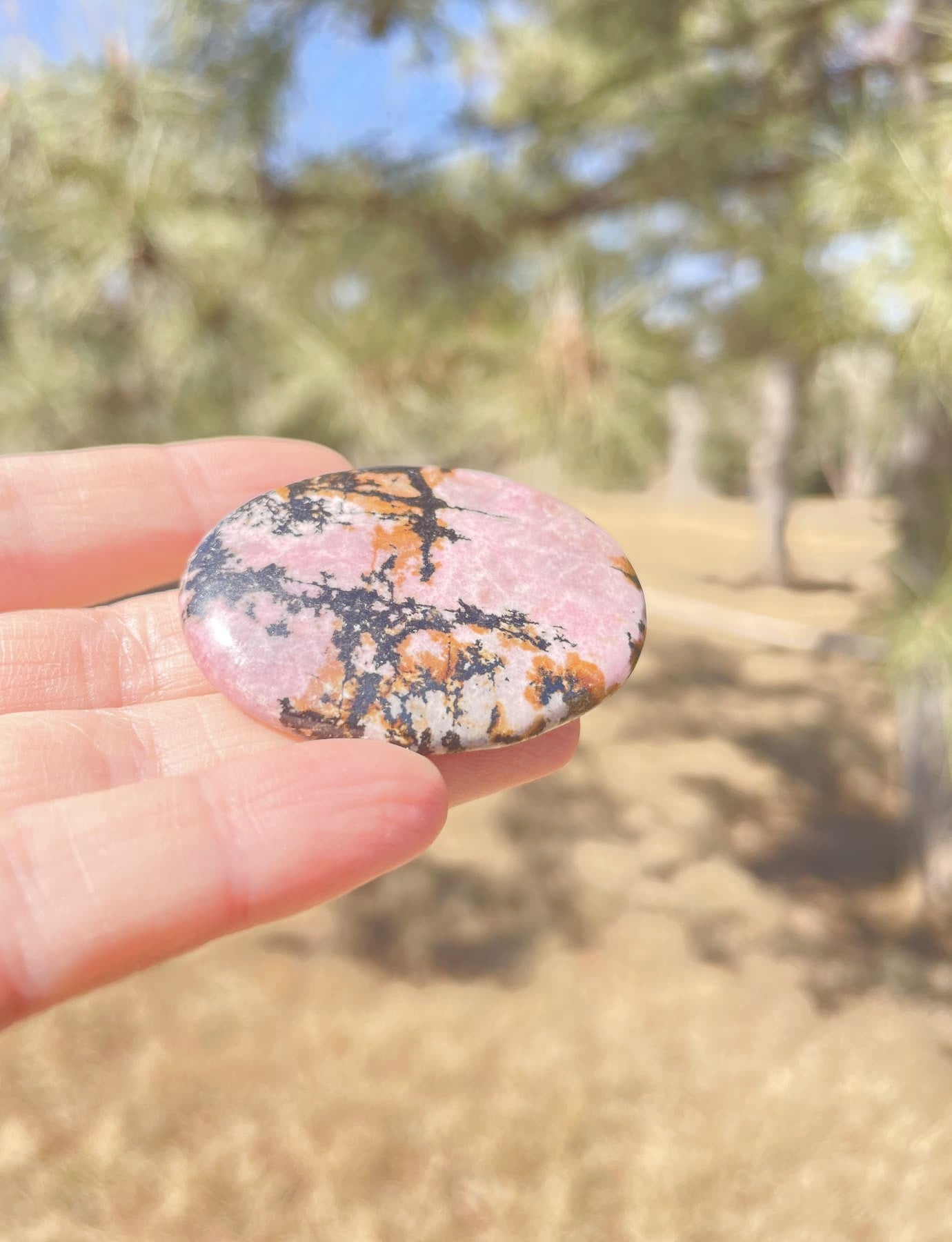 Rhodonite Worry Stone