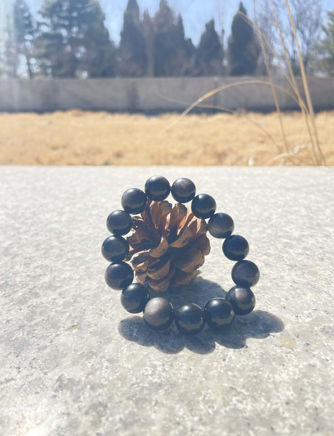 Silver Sheen Obsidian stone Bracelet