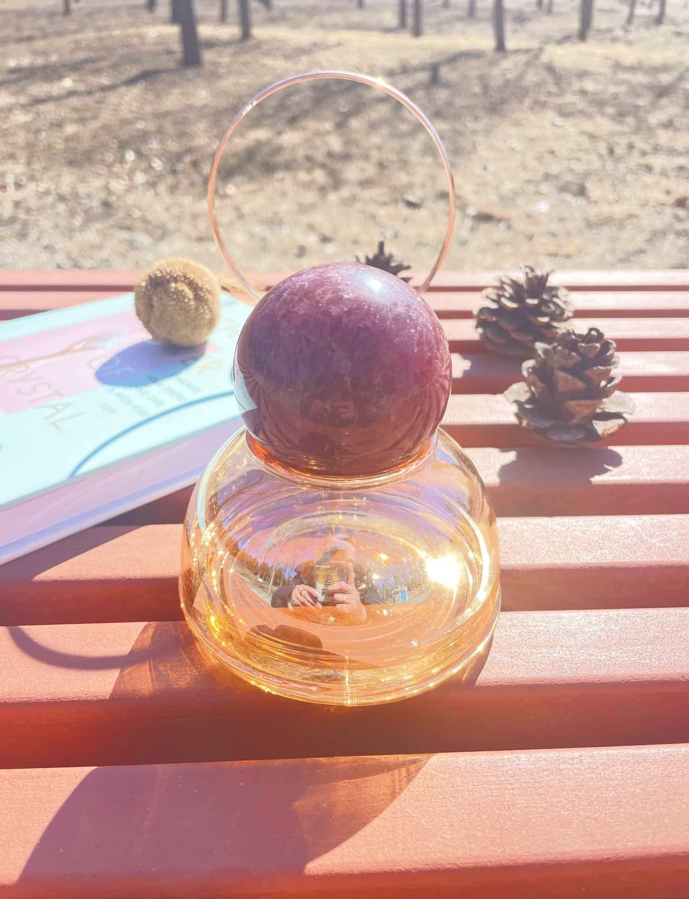 Strawberry Quartz rock ball