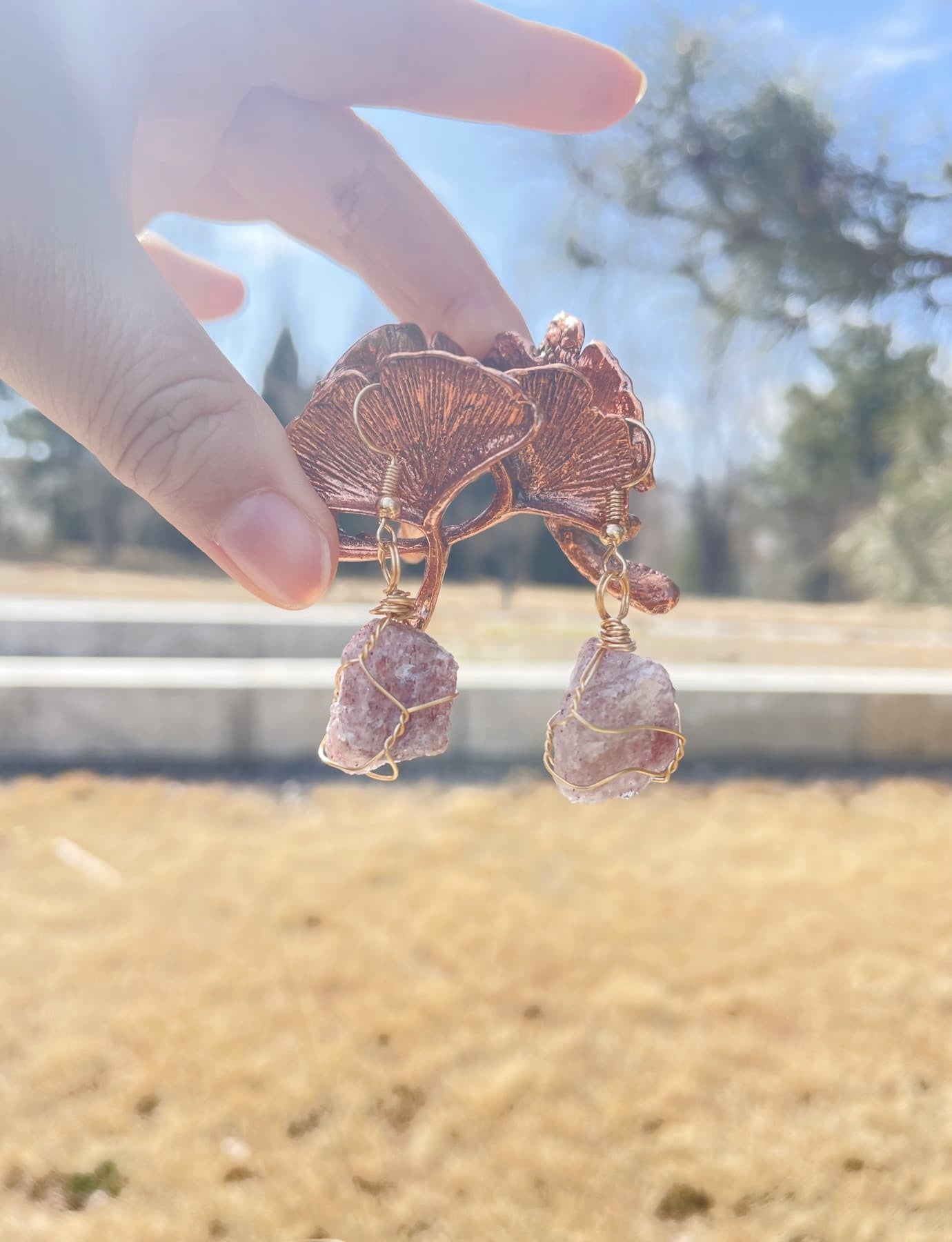 Tourmalinegem stone Earrings