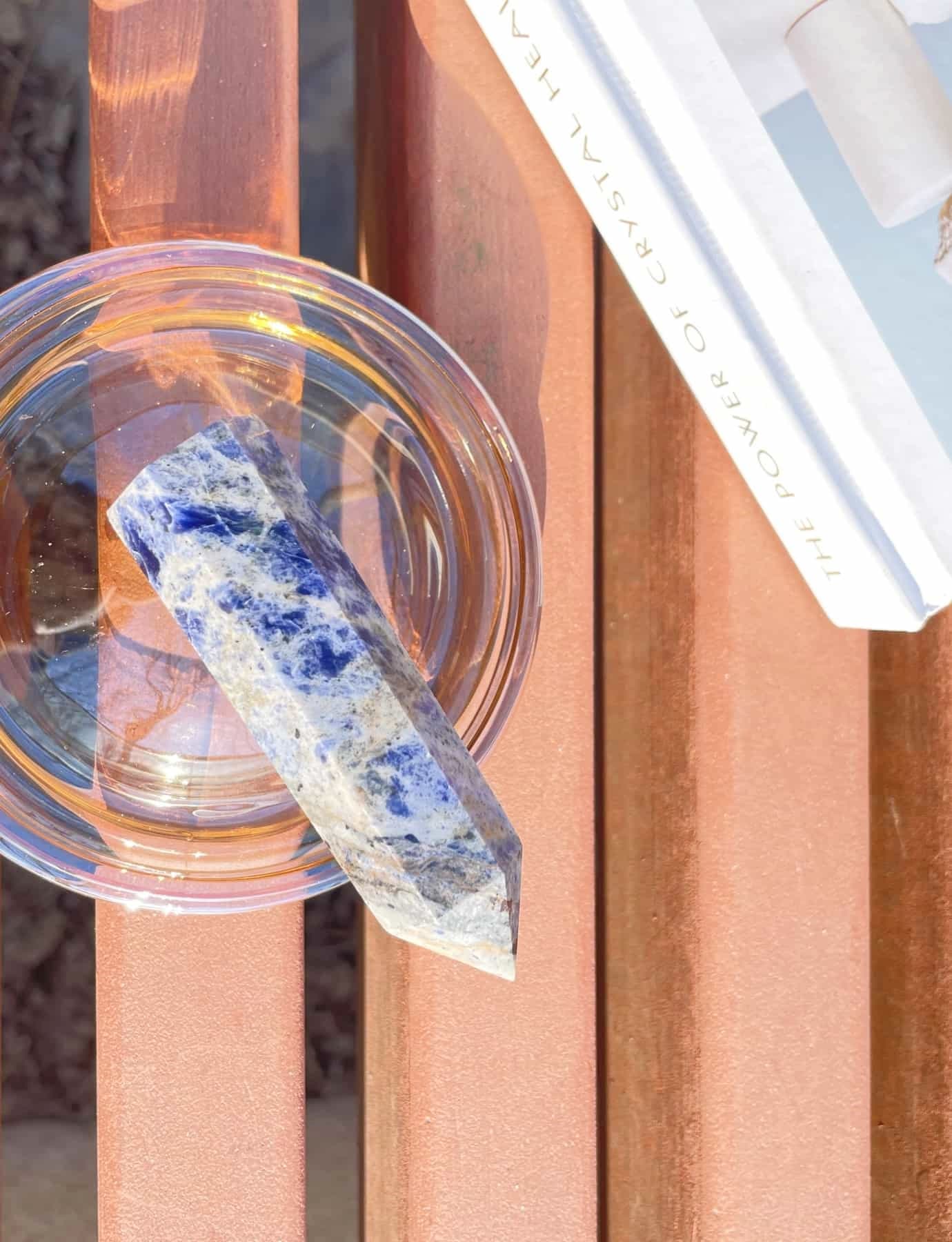 blue lace agate stone point