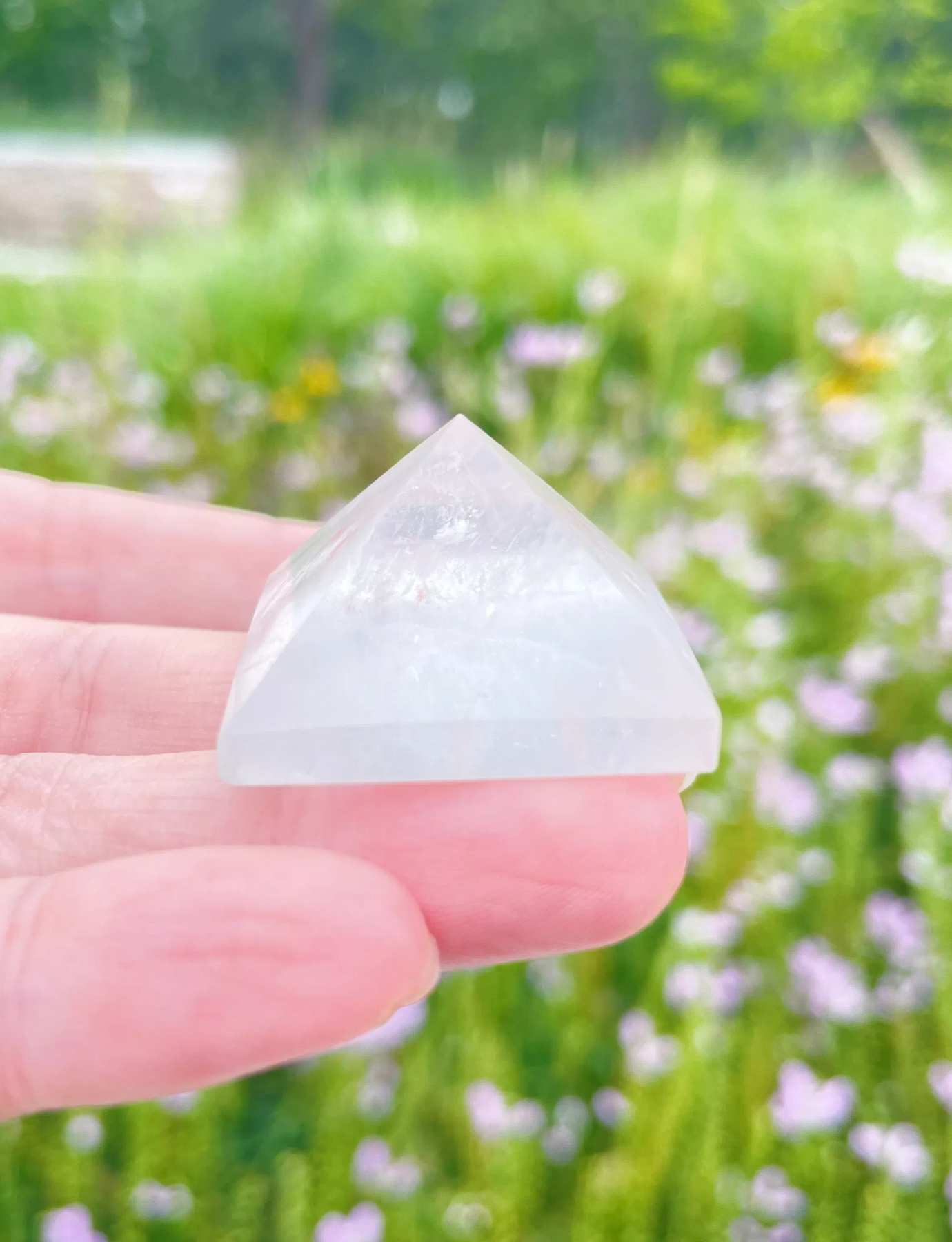 real Clear Quartz Pyramid