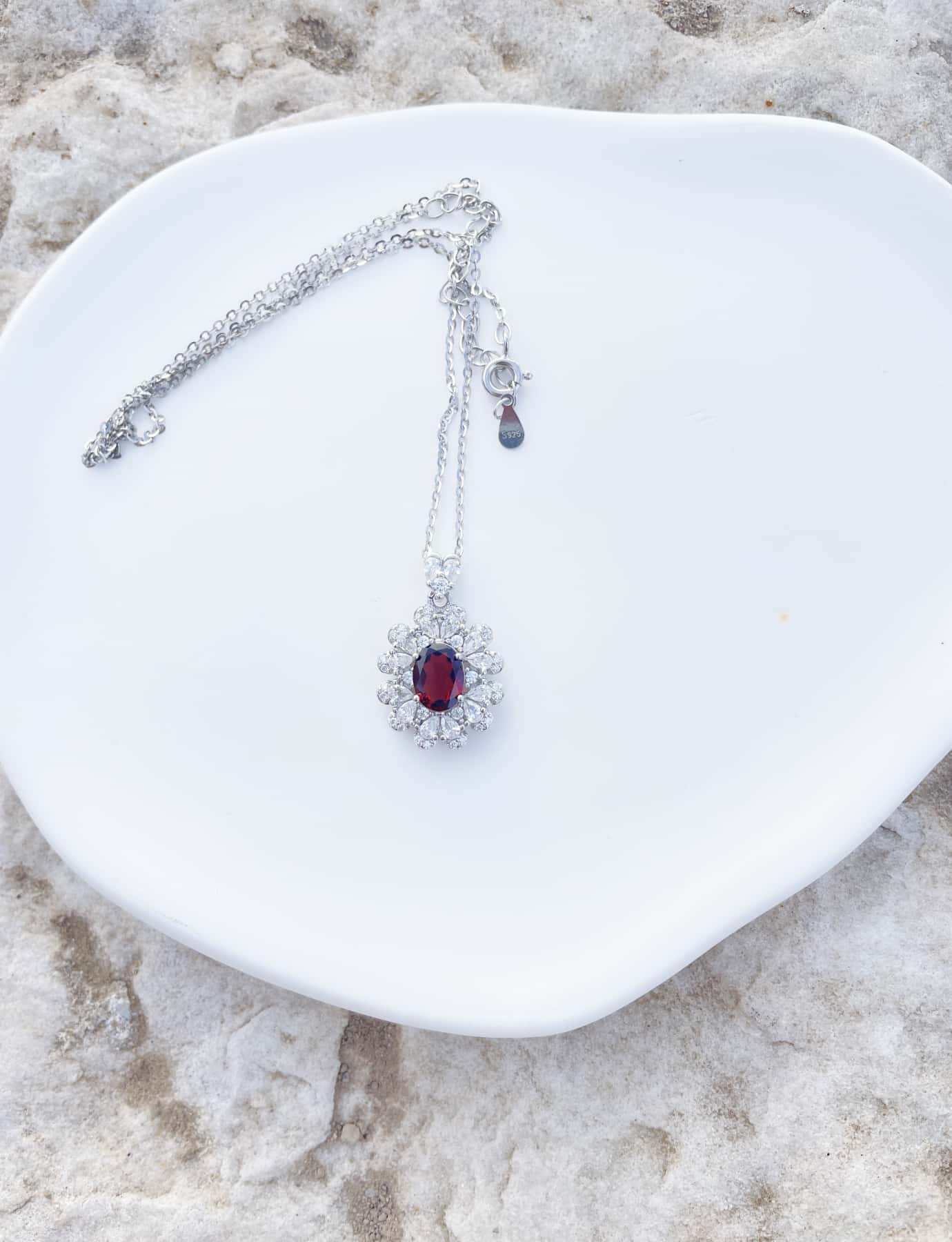 garnet gemstone Necklace