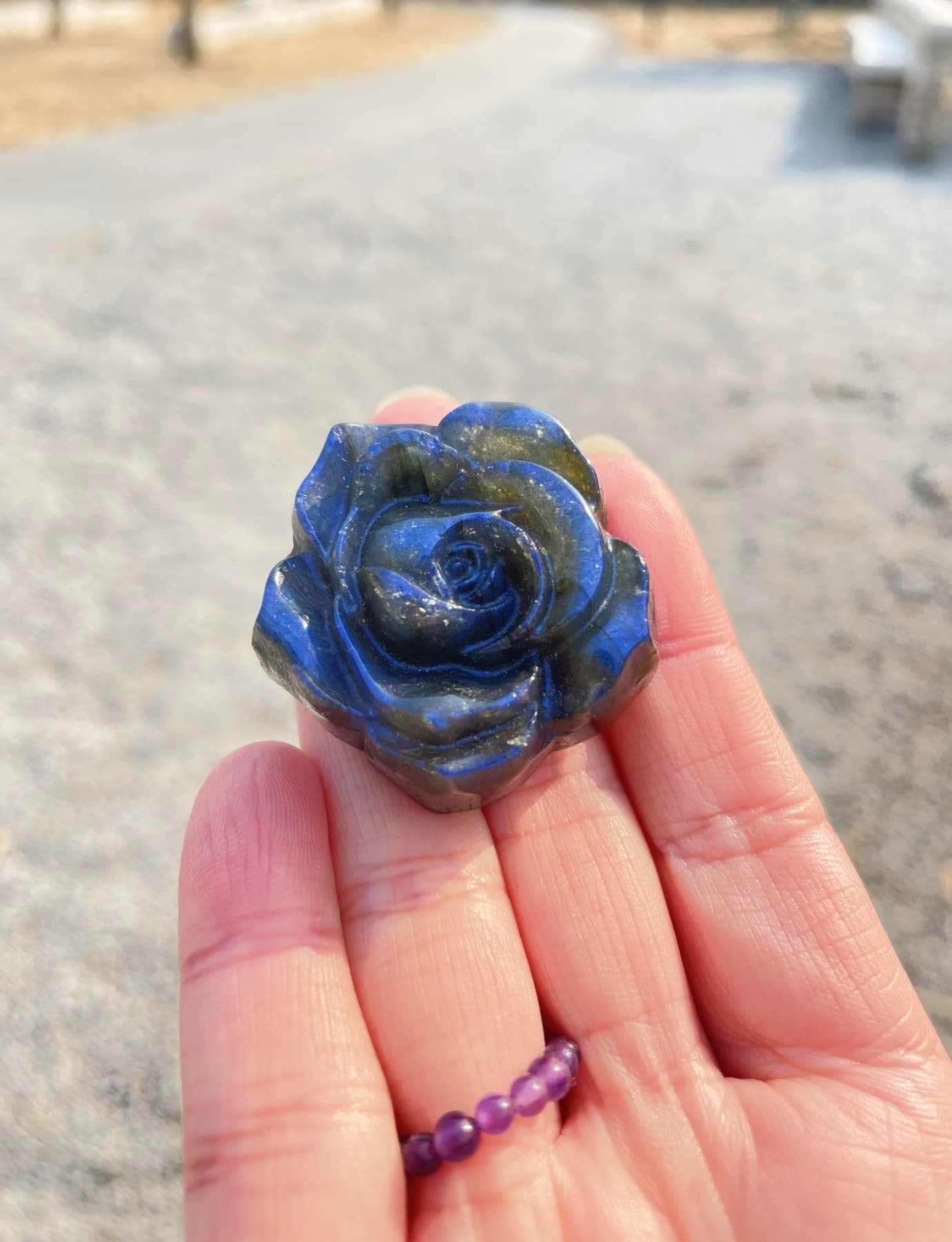 labradorite crystal rose