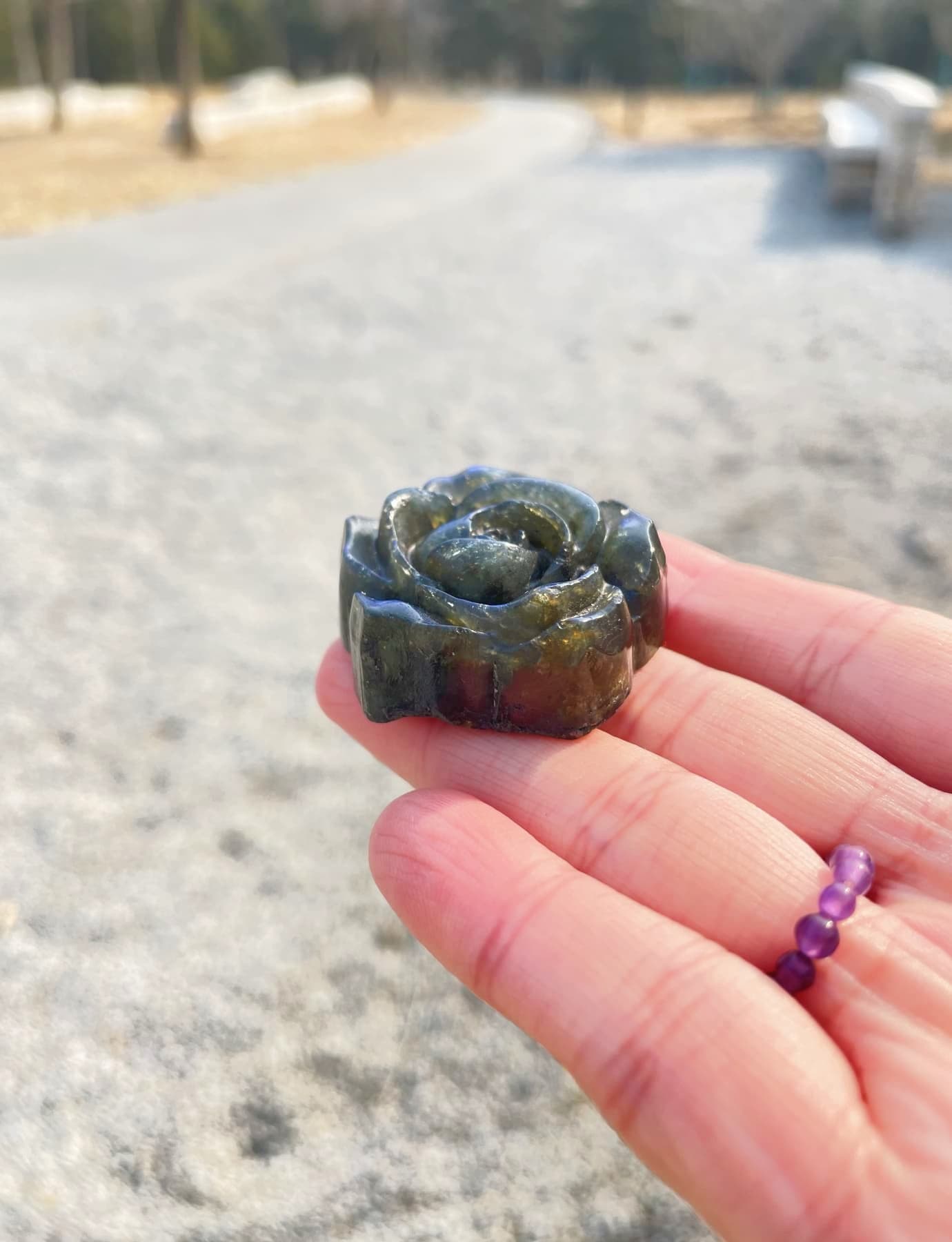 labradorite gemstone rose
