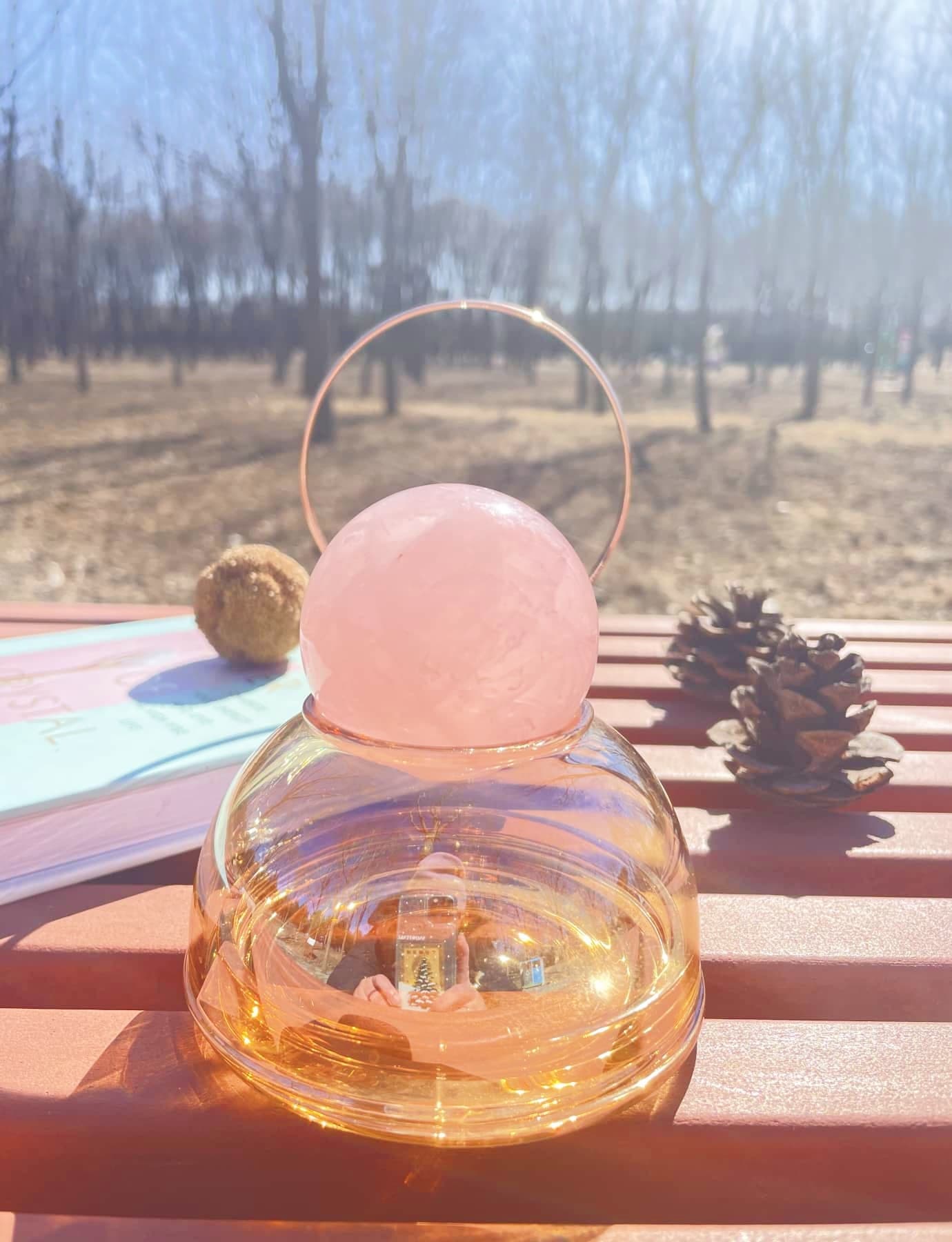 pink quartz stone