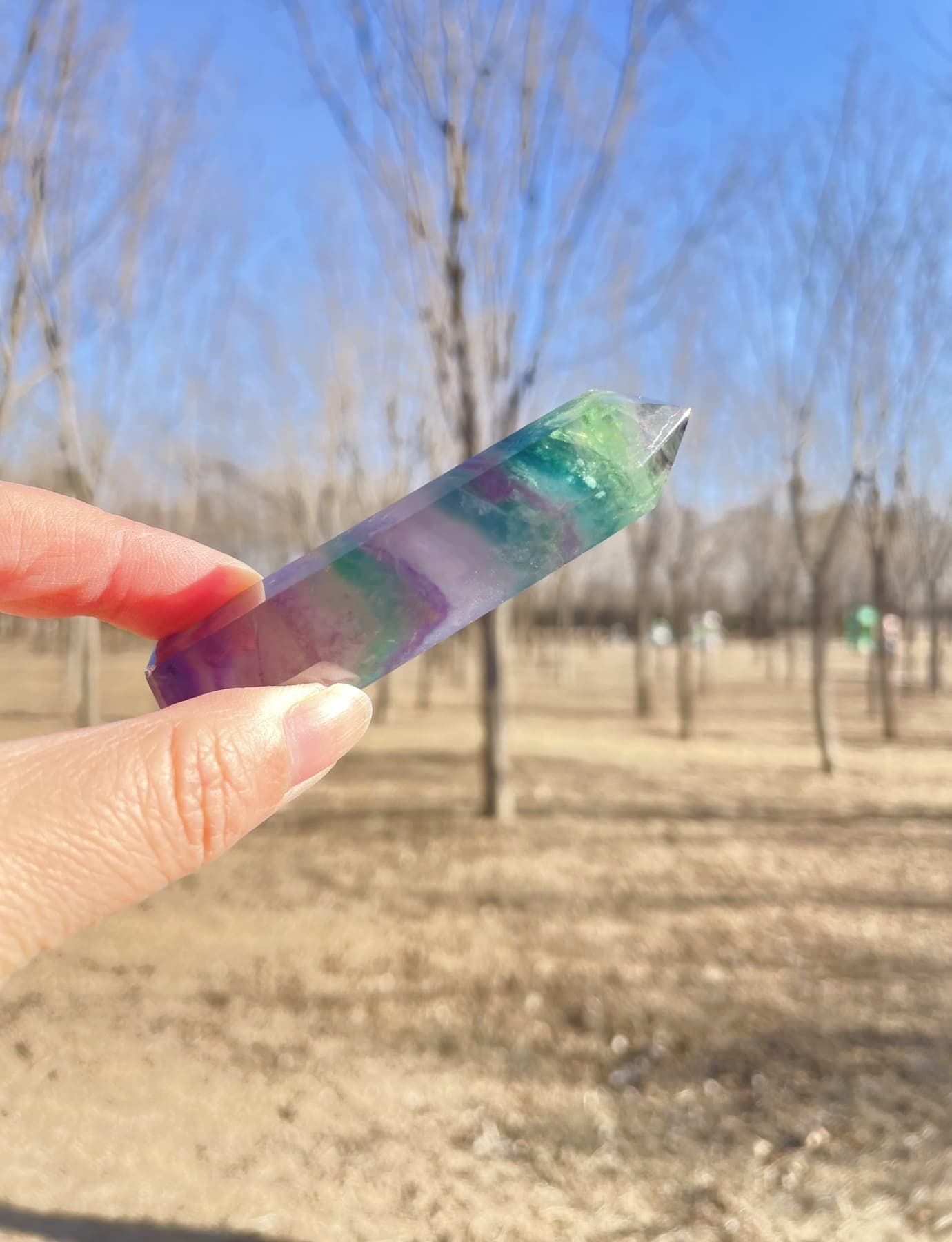 rainbow fluorite stone