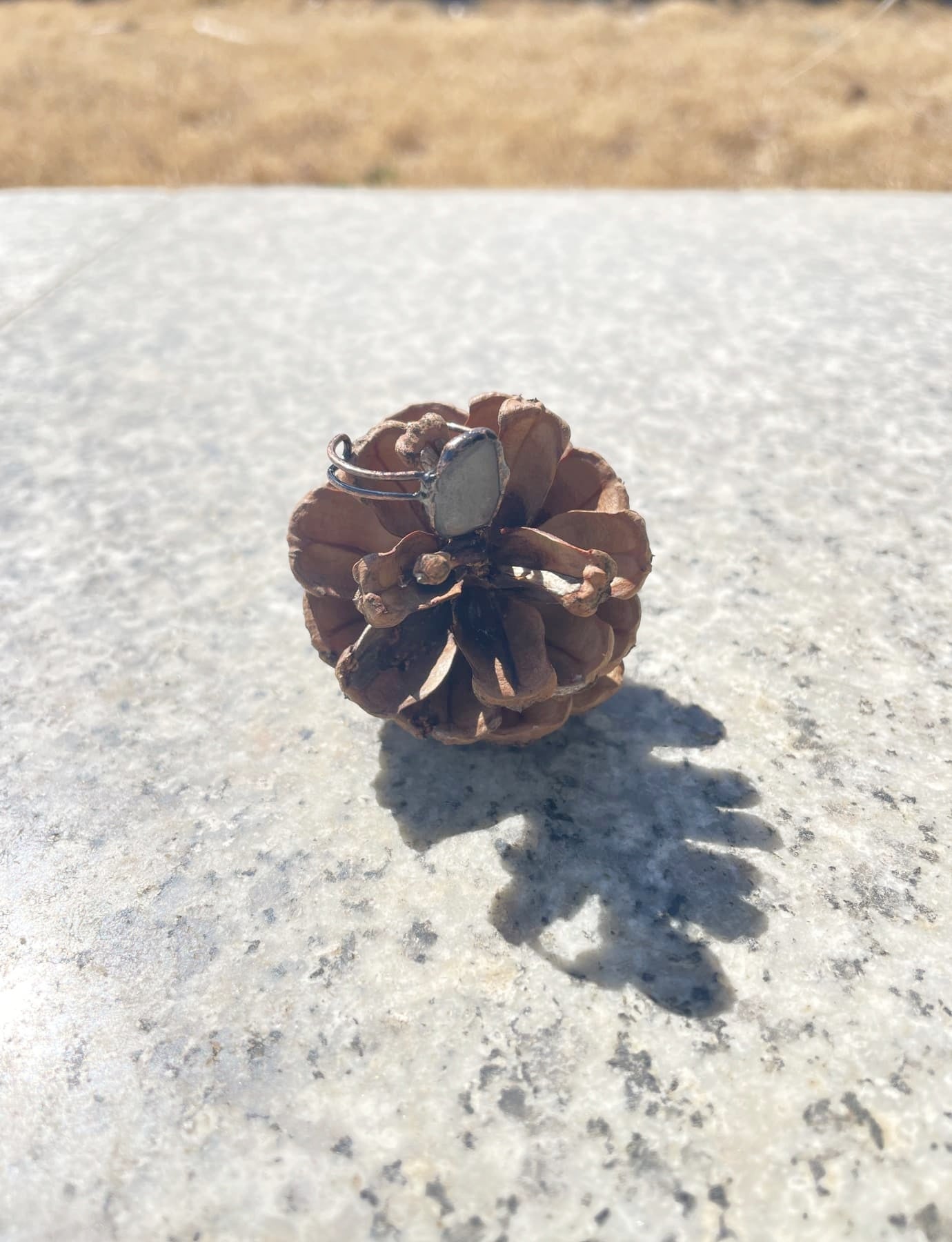 raw Moon Stone gemstone Ring