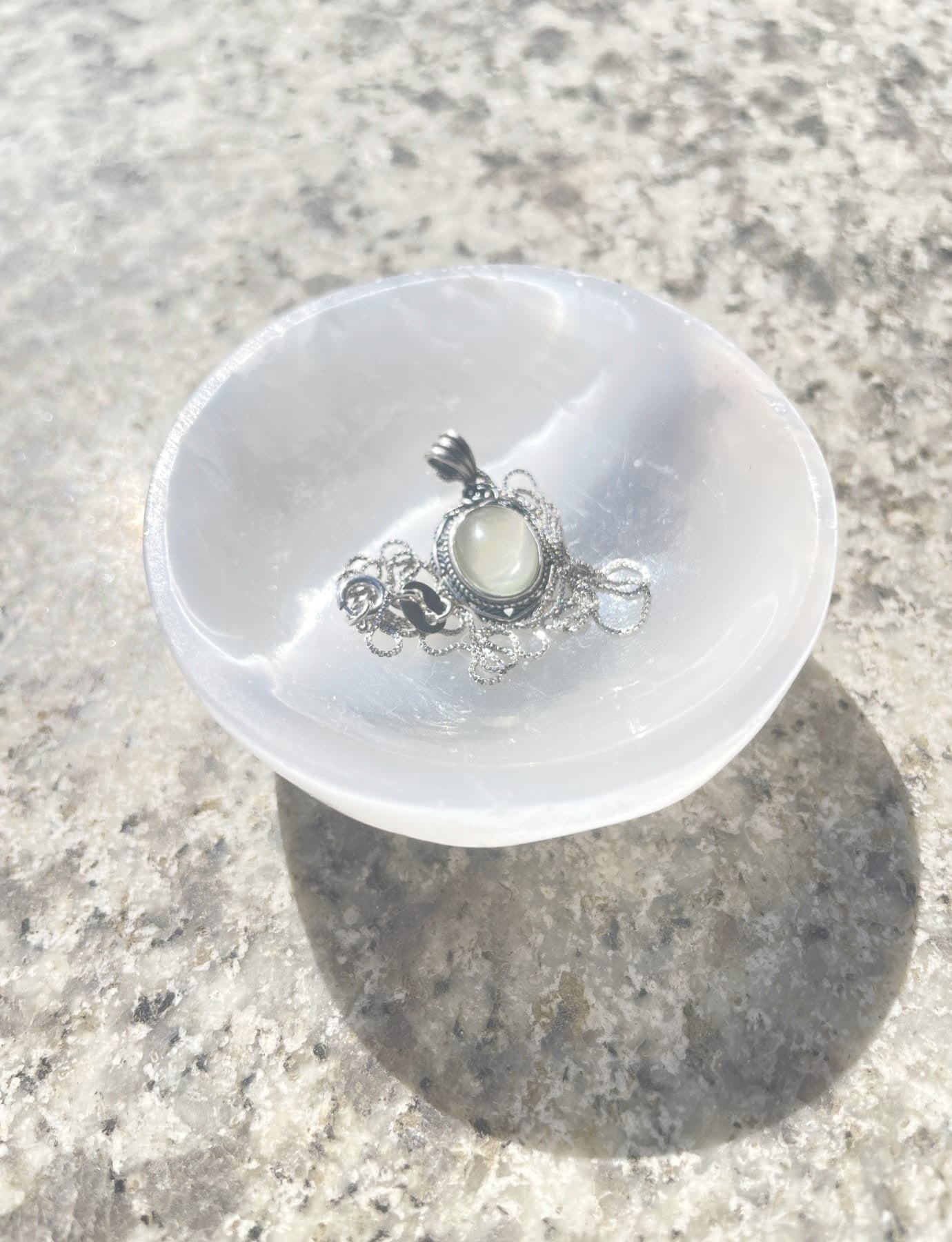 raw Prehnite Necklace