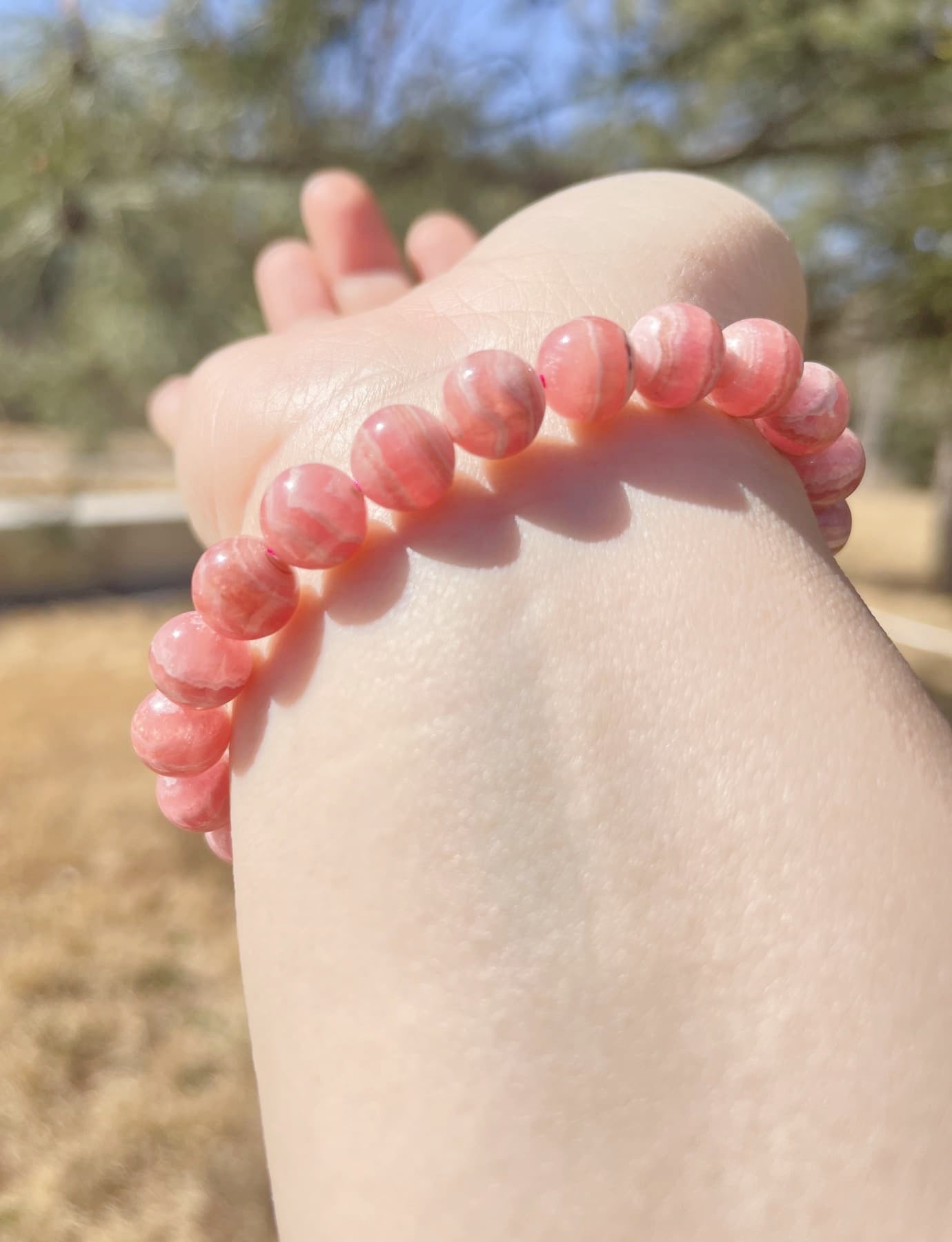 raw Rhodochrosite Bracelet