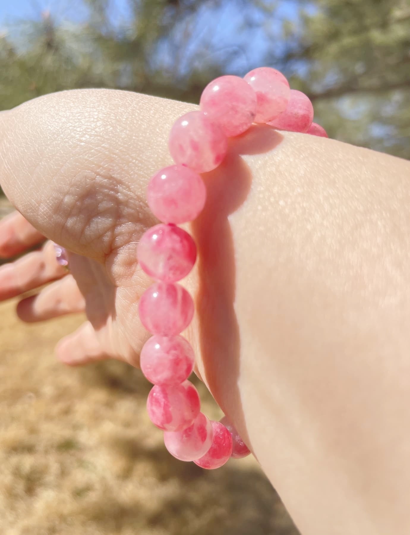 raw Rhodonite Bracelet