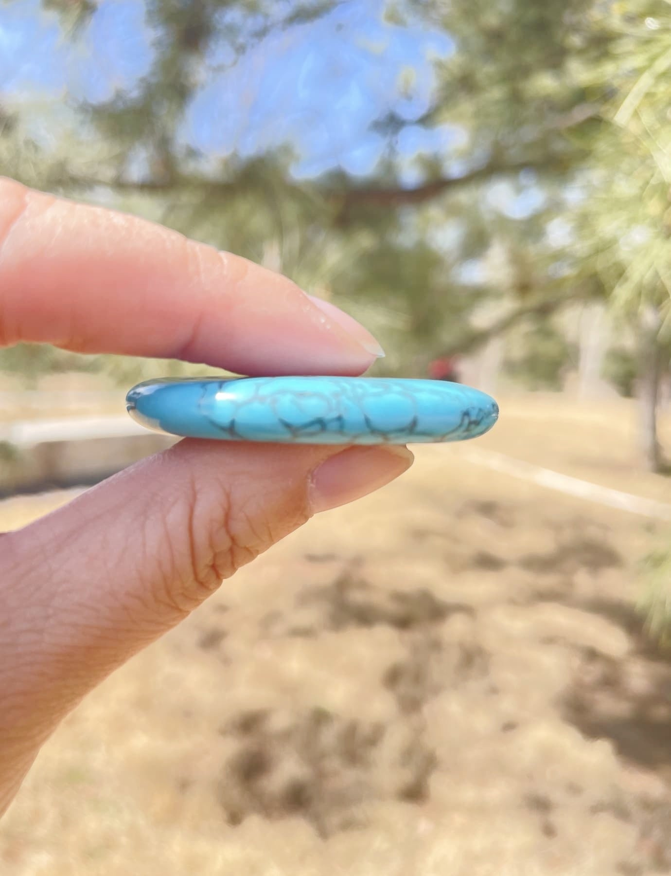 raw Turquoise Worry Stone
