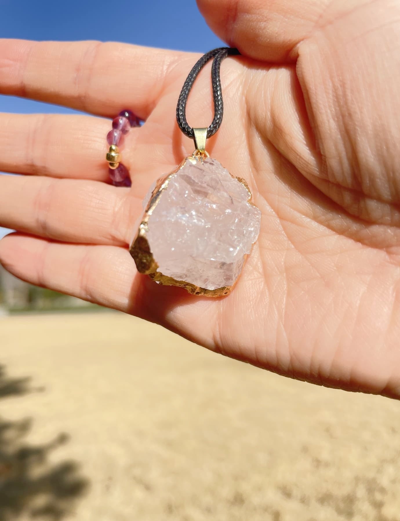 raw Clear Quartz Necklace