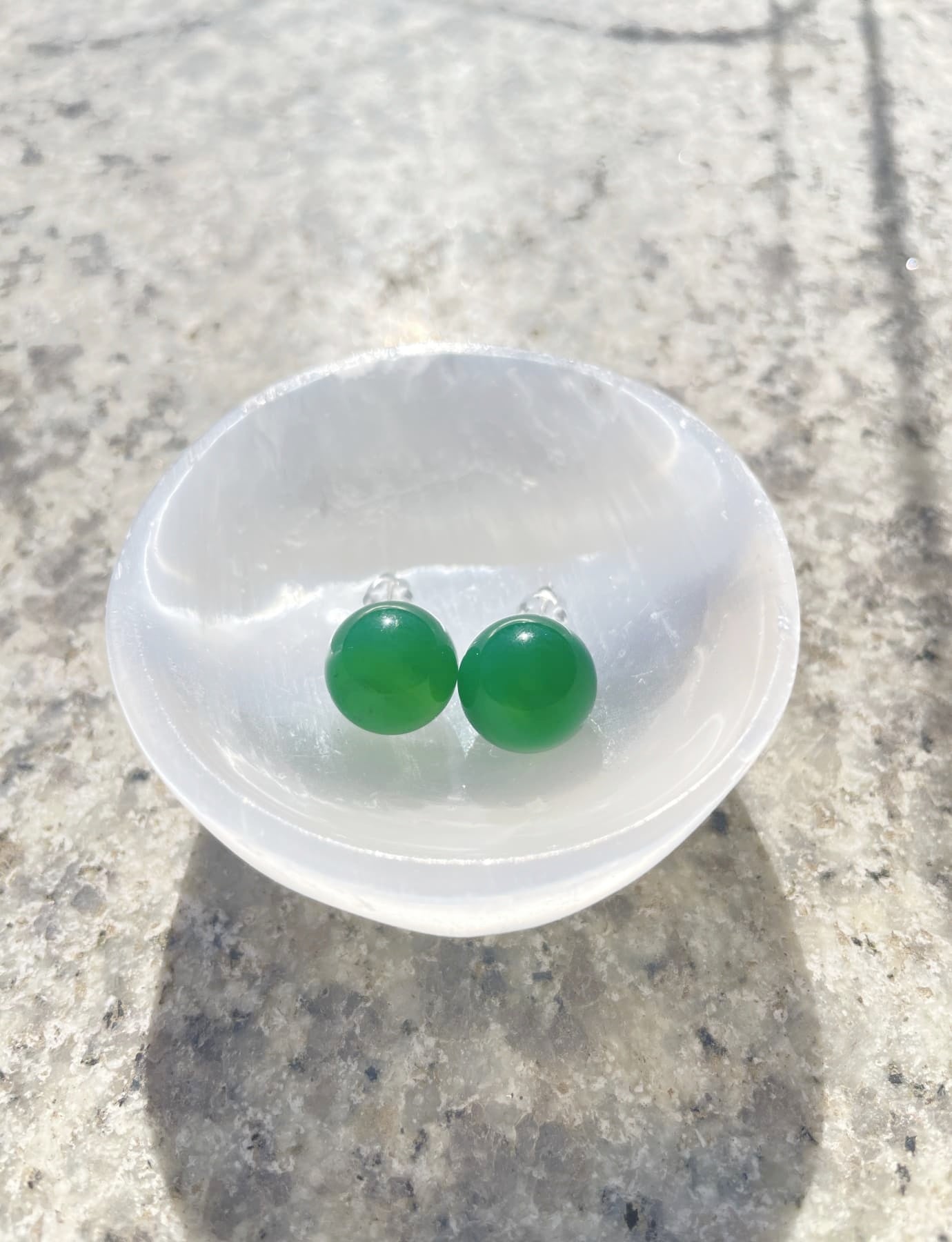 raw Jade Earrings