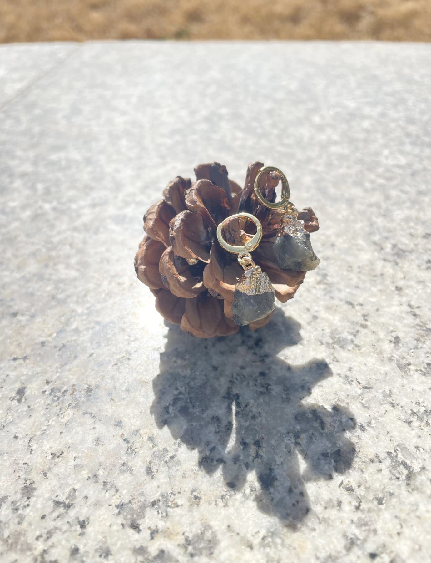 raw Labradorite Earrings