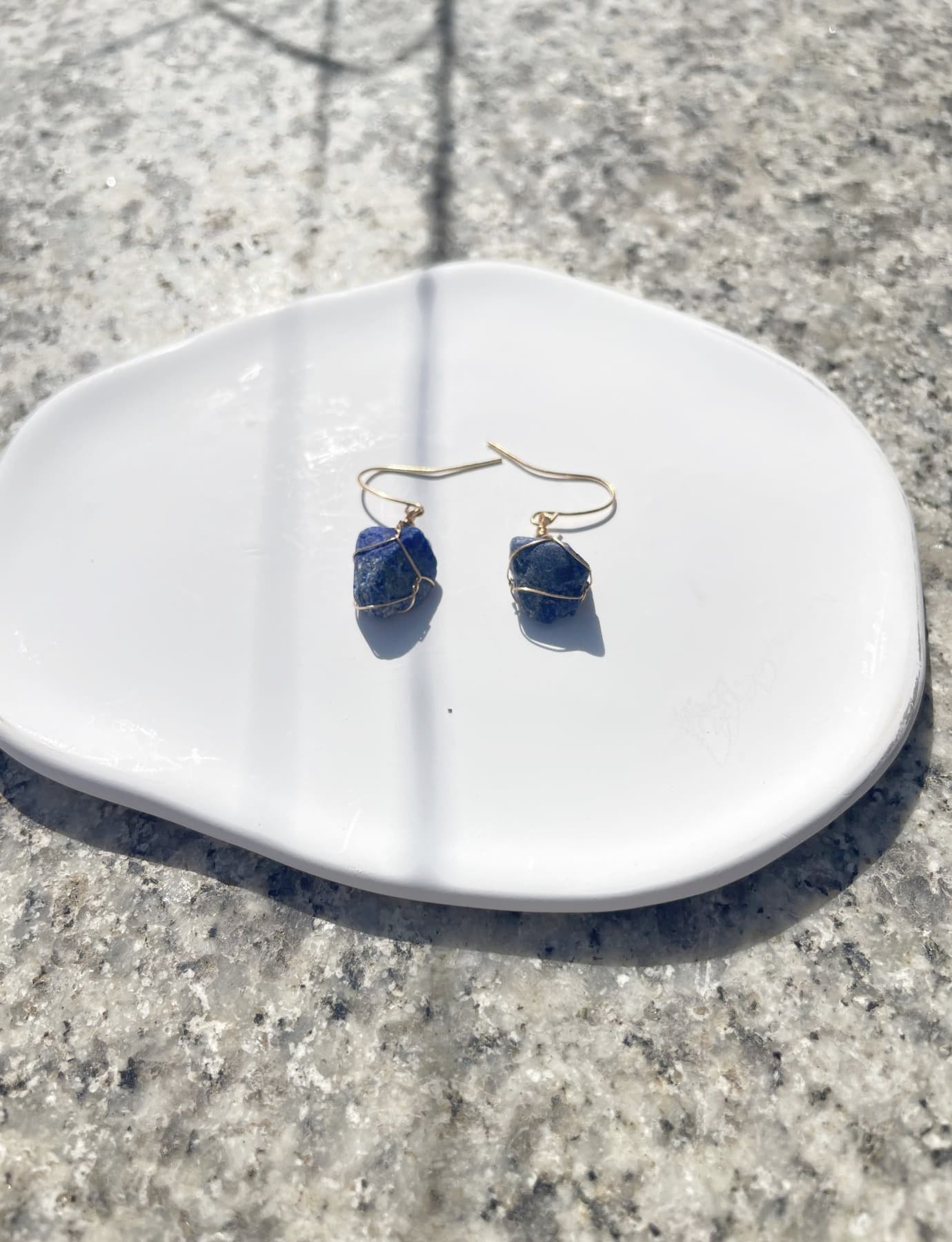raw Lapis Lazuli Earrings