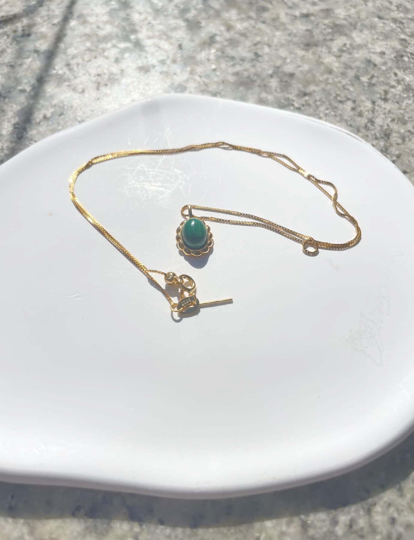 raw Malachite Necklace