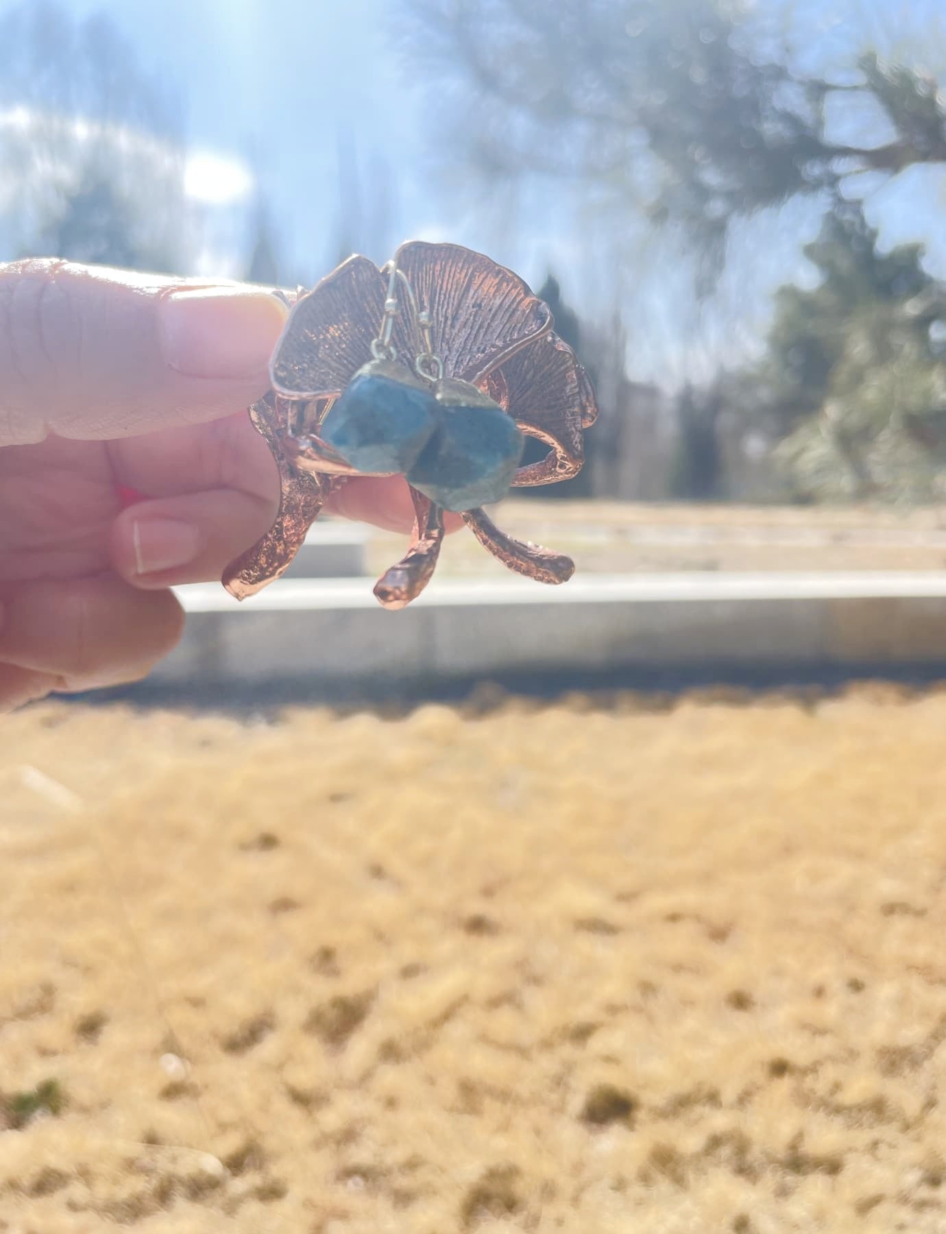 real Blue Apatite Earrings