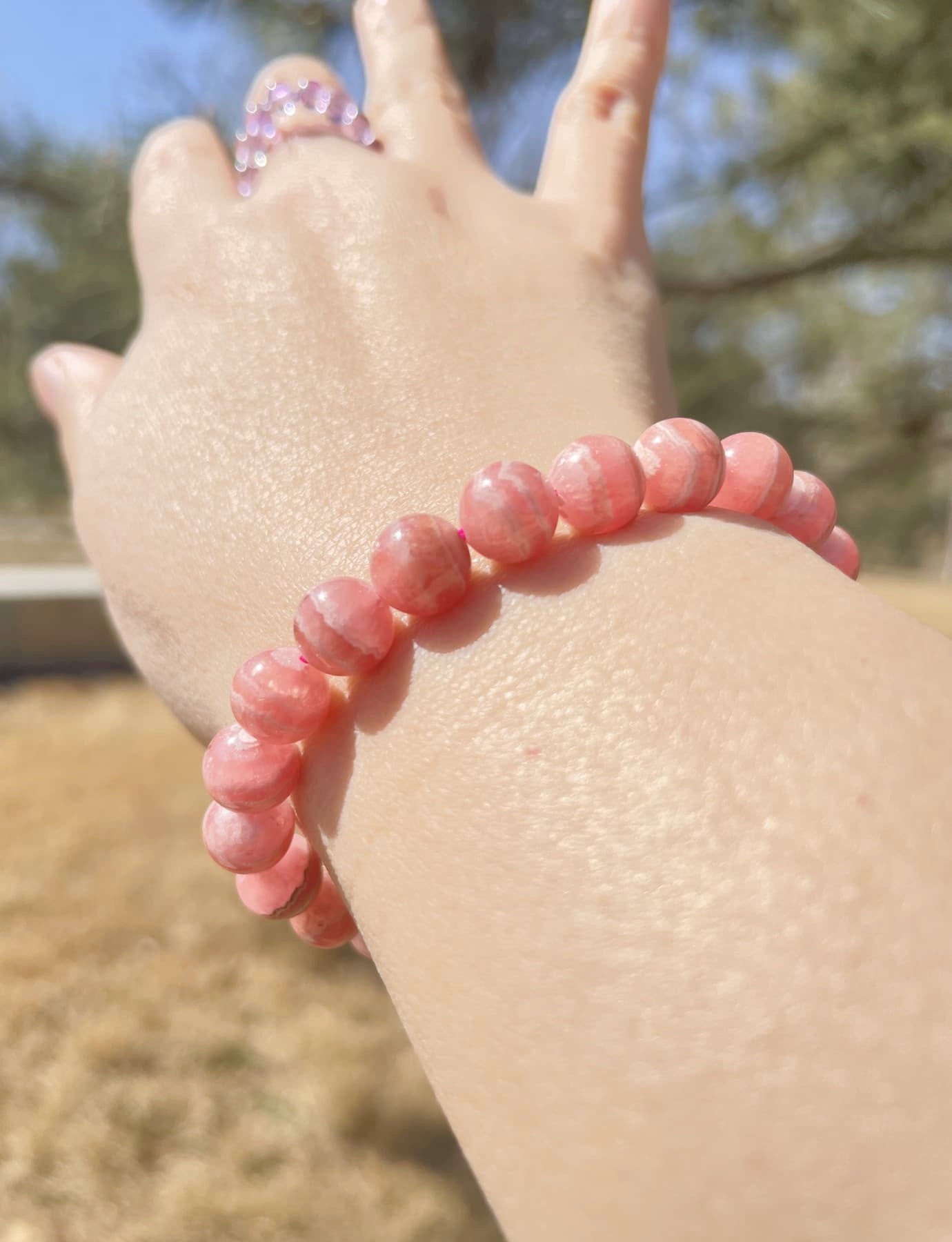real Rhodochrosite Bracelet