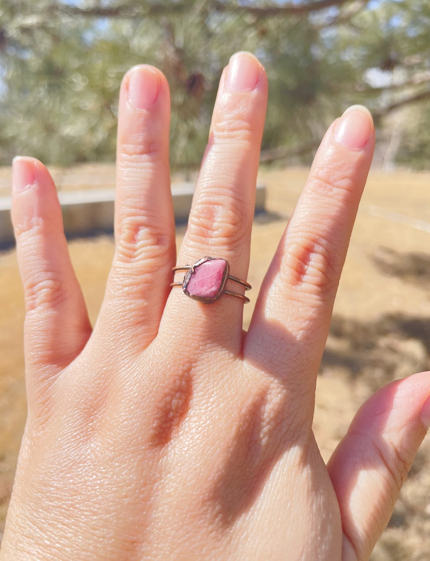 Rhodochrosite Ring
