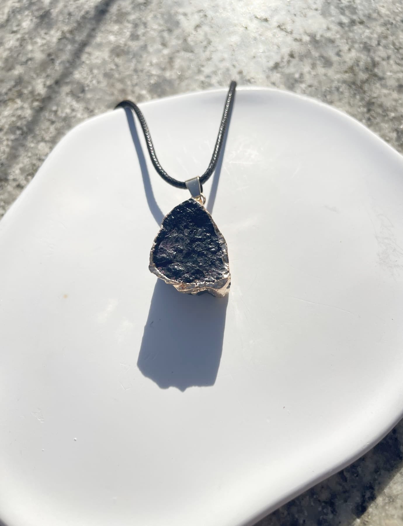 real Black Tourmaline Necklace