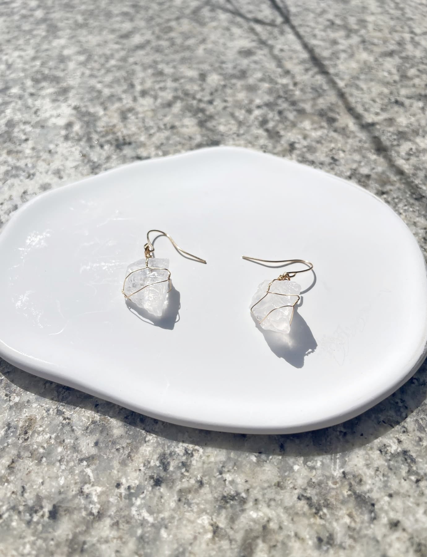 real Clear Quartz Earrings