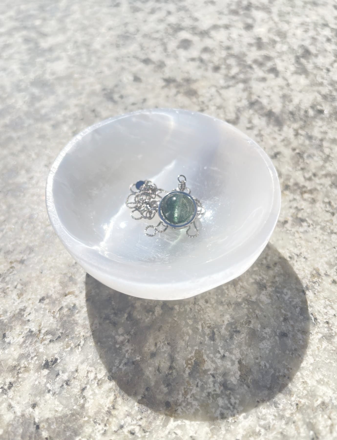 real Green Phantom Quartz Necklace