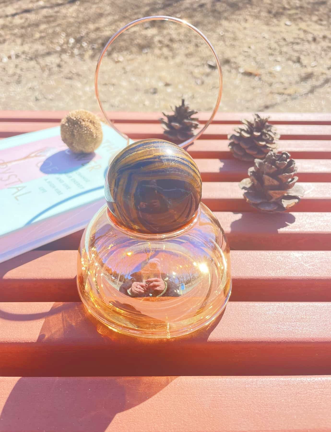 tigers eye stone ball