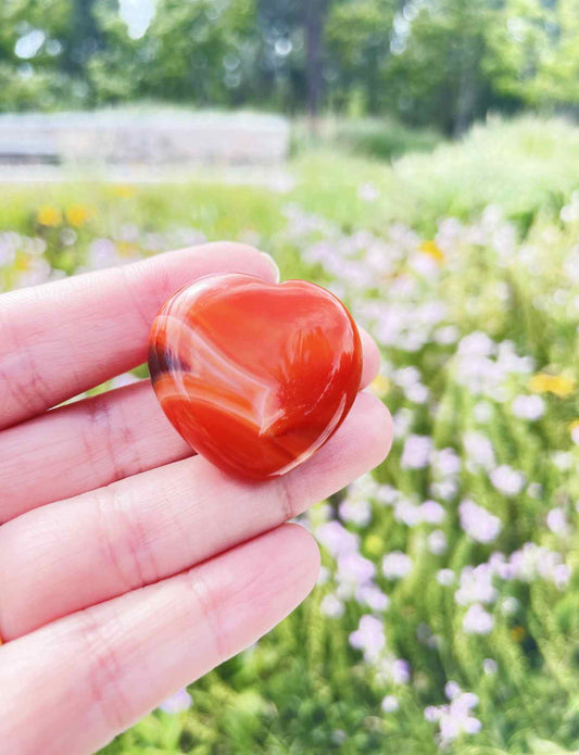 Carnelian Heart Stone