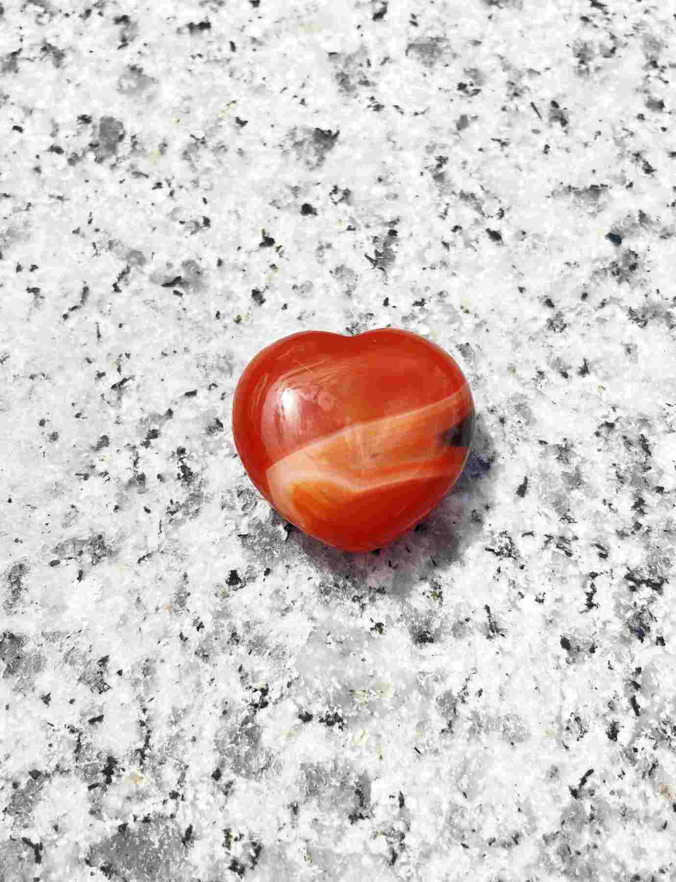 Carnelian Heart Stone