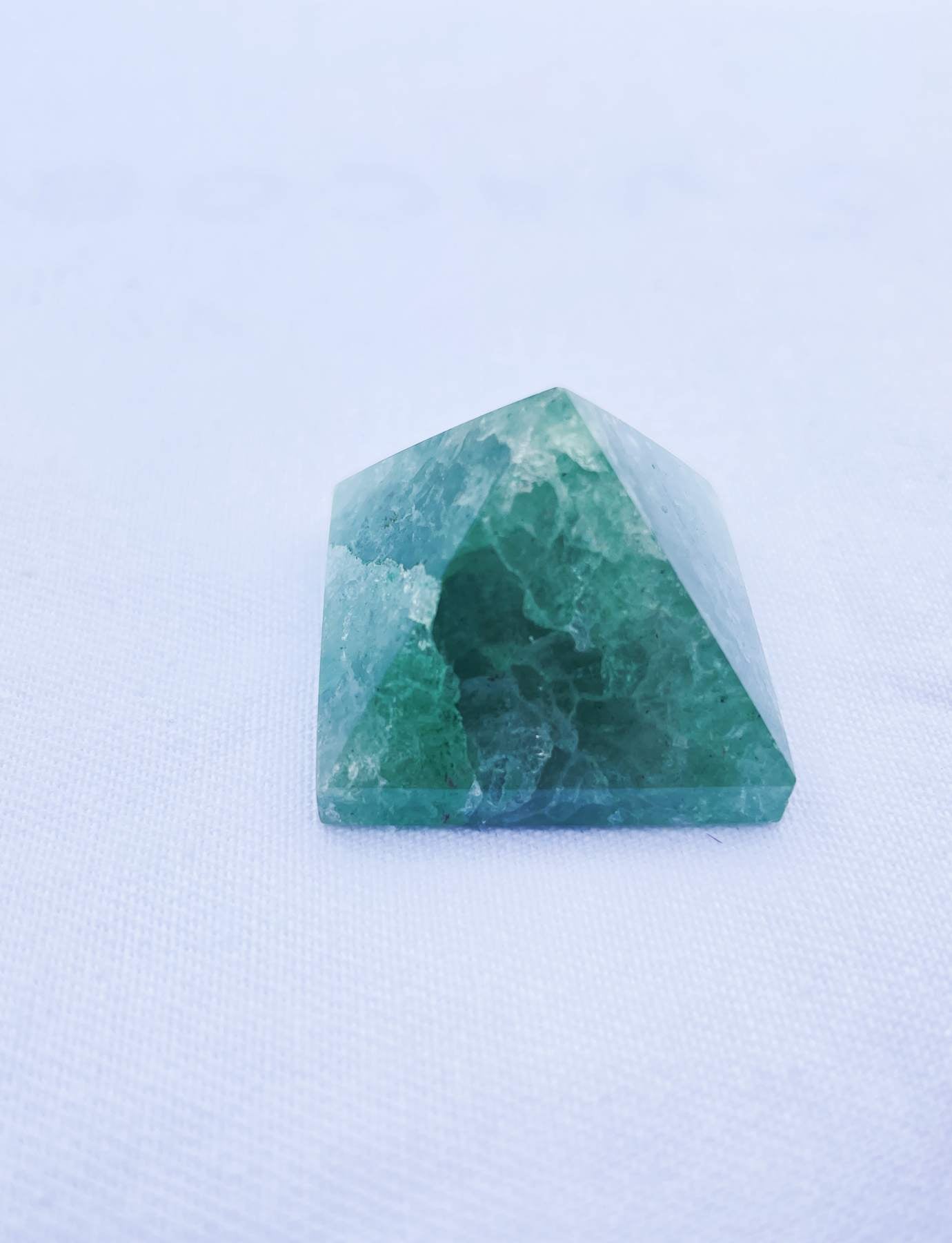 Green Fluorite Crystal Pyramid