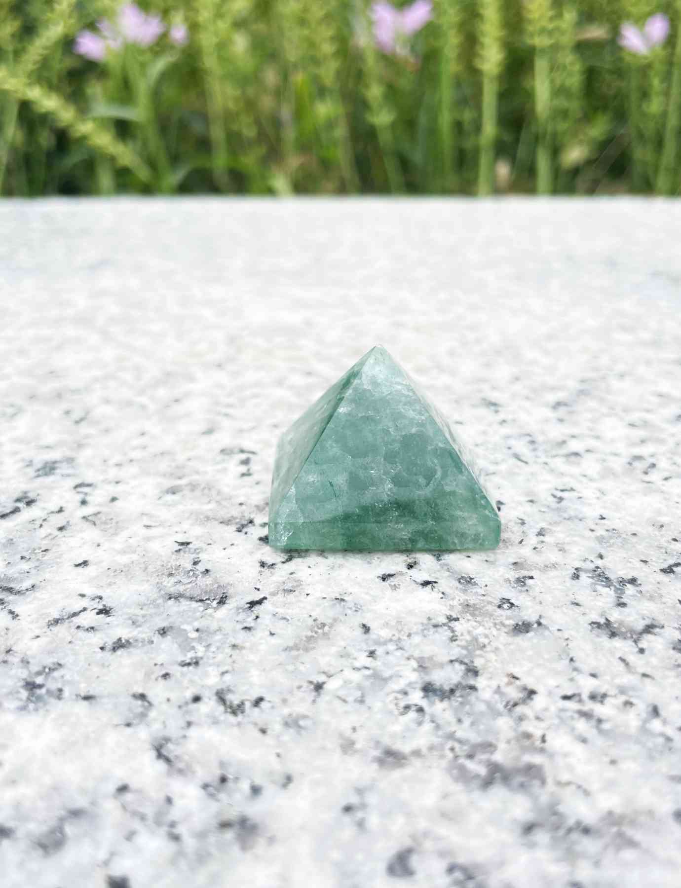 Green Fluorite Crystal Pyramid