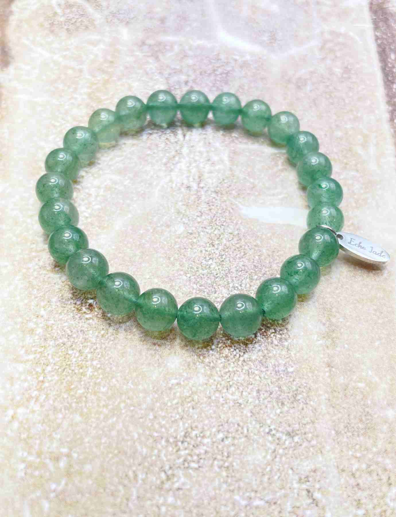 Green Strawberry Quartz Energy Bracelet