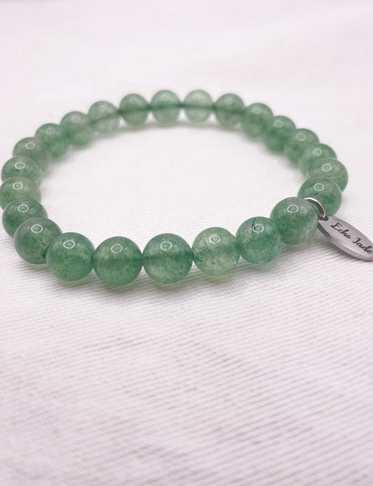 Green Strawberry Quartz Energy Bracelet