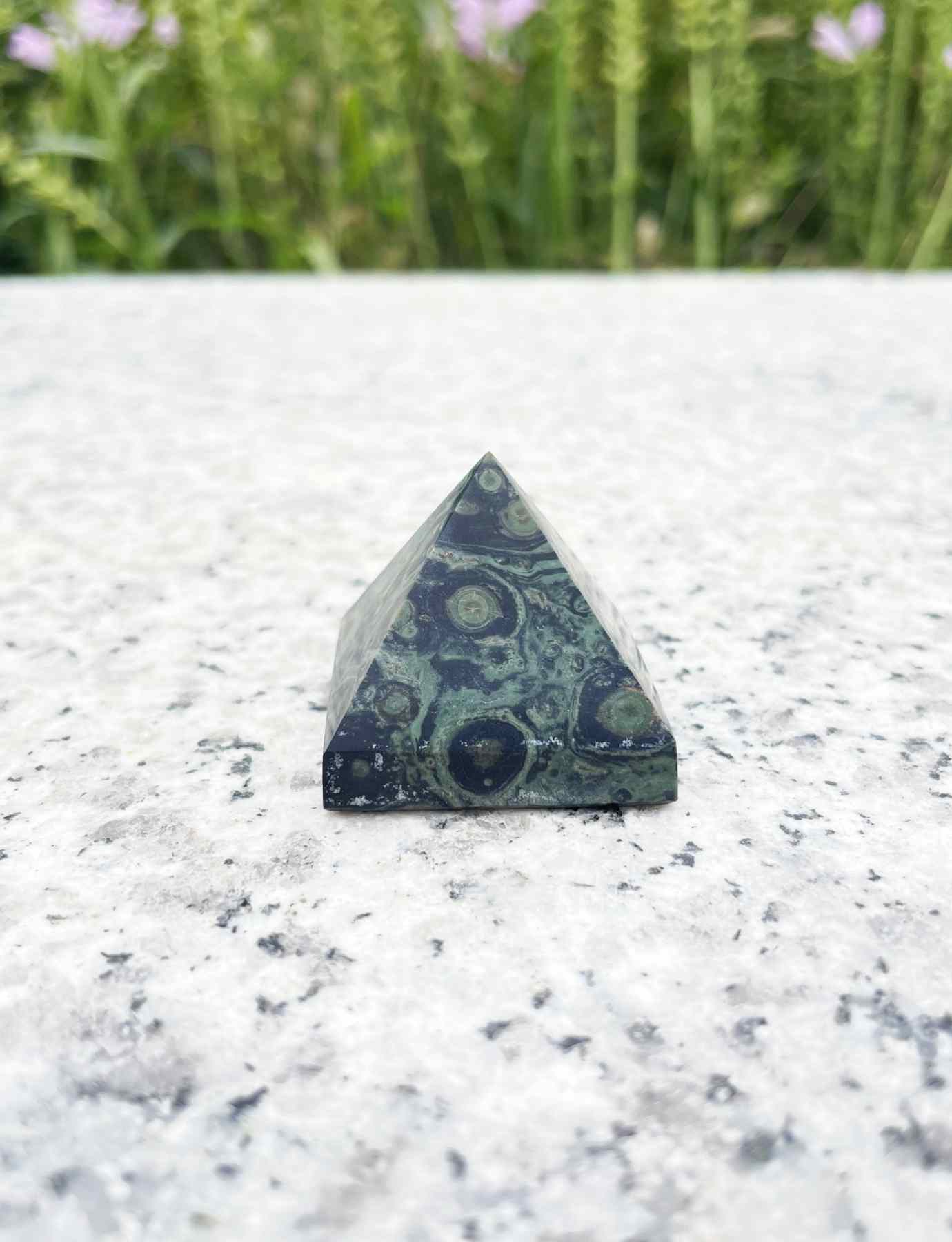 Real Malachite Pyramid