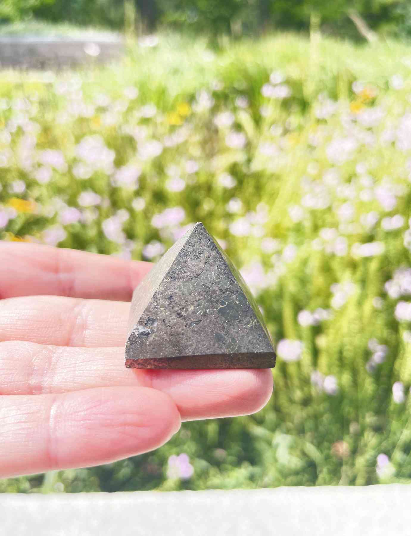 Natural Pyrite Pyramid