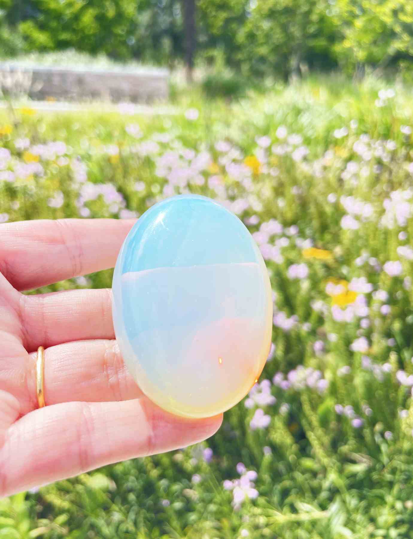 Opalite Palm Stone