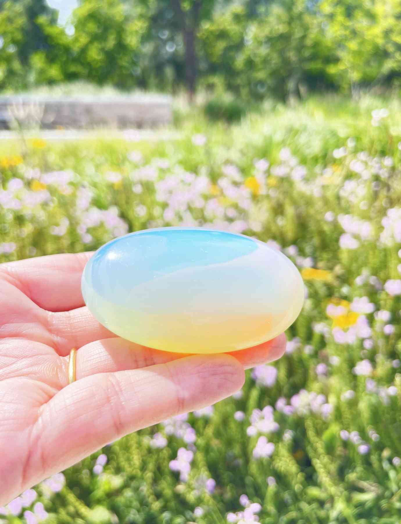 Opalite Palm Stone